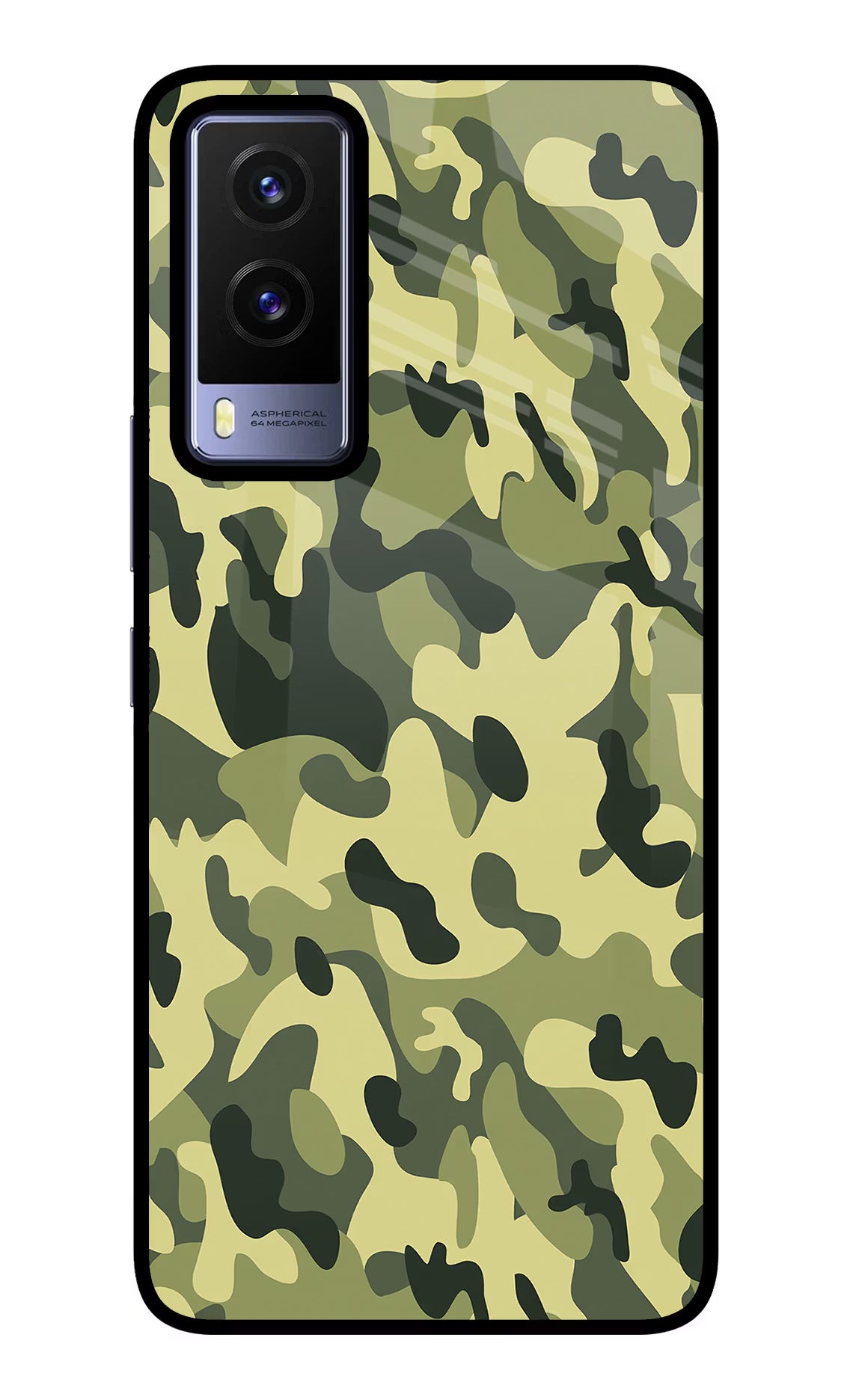 Camouflage Vivo V21E 5G Glass Case - Camouflage Vivo V21E 5G Glass Case Camouflage Vivo V21E 5G Glass Case