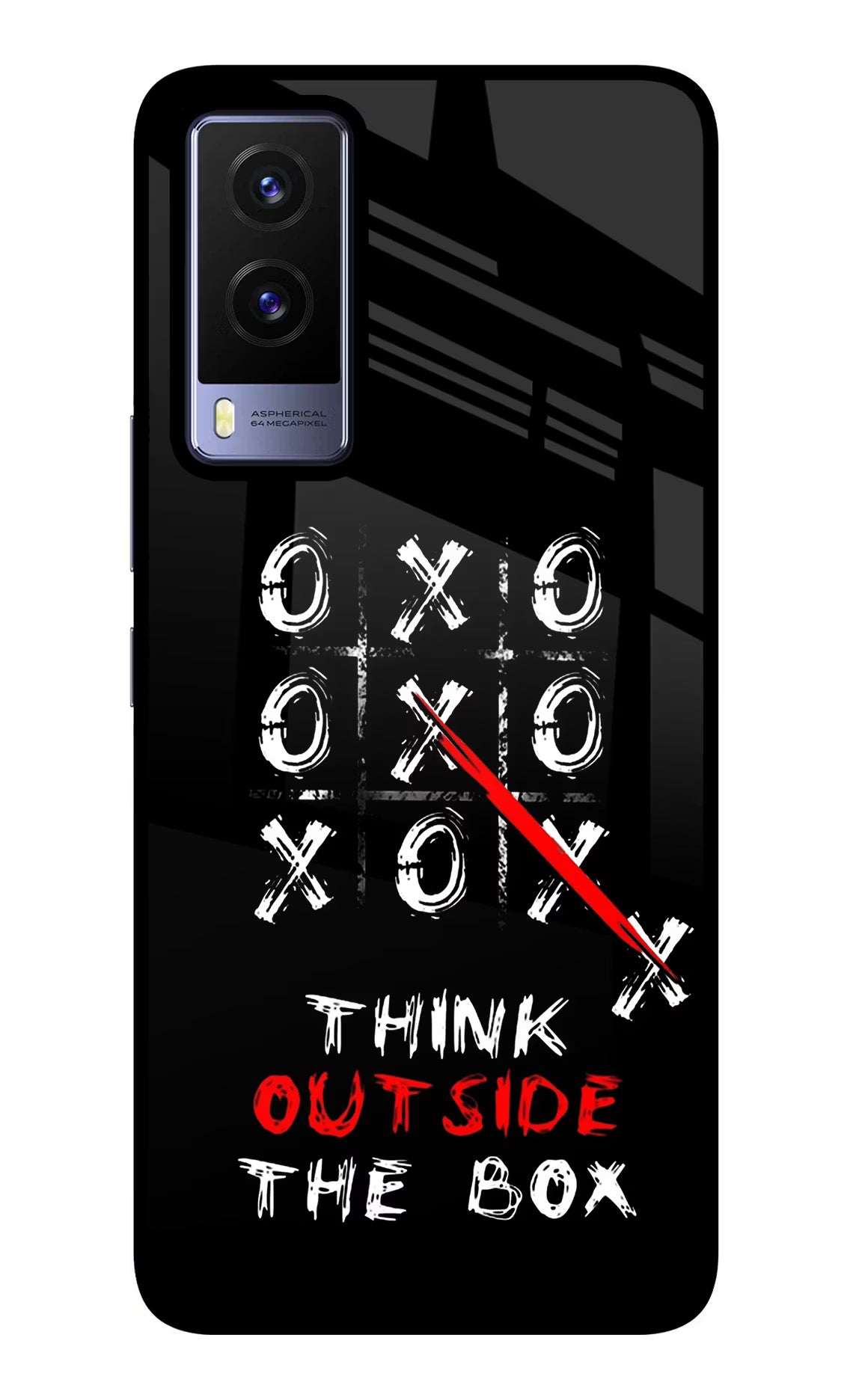 Think out of the BOX Vivo V21E 5G Back Cover - Think out of the BOX Vivo V21E 5G Glass Case Back Cover by Casekaro Think out of the BOX Vivo V21E 5G Glass Case Back Cover by Casekaro