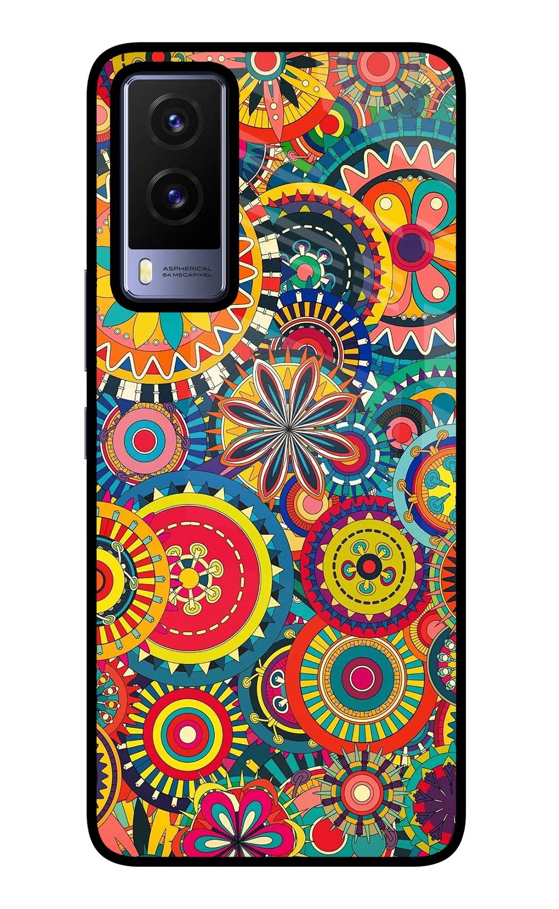 Gol Gol Art Vivo V21E 5G Back Cover - Gol Gol Art Vivo V21E 5G Glass Case Back Cover by Casekaro Gol Gol Art Vivo V21E 5G Glass Case Back Cover by Casekaro