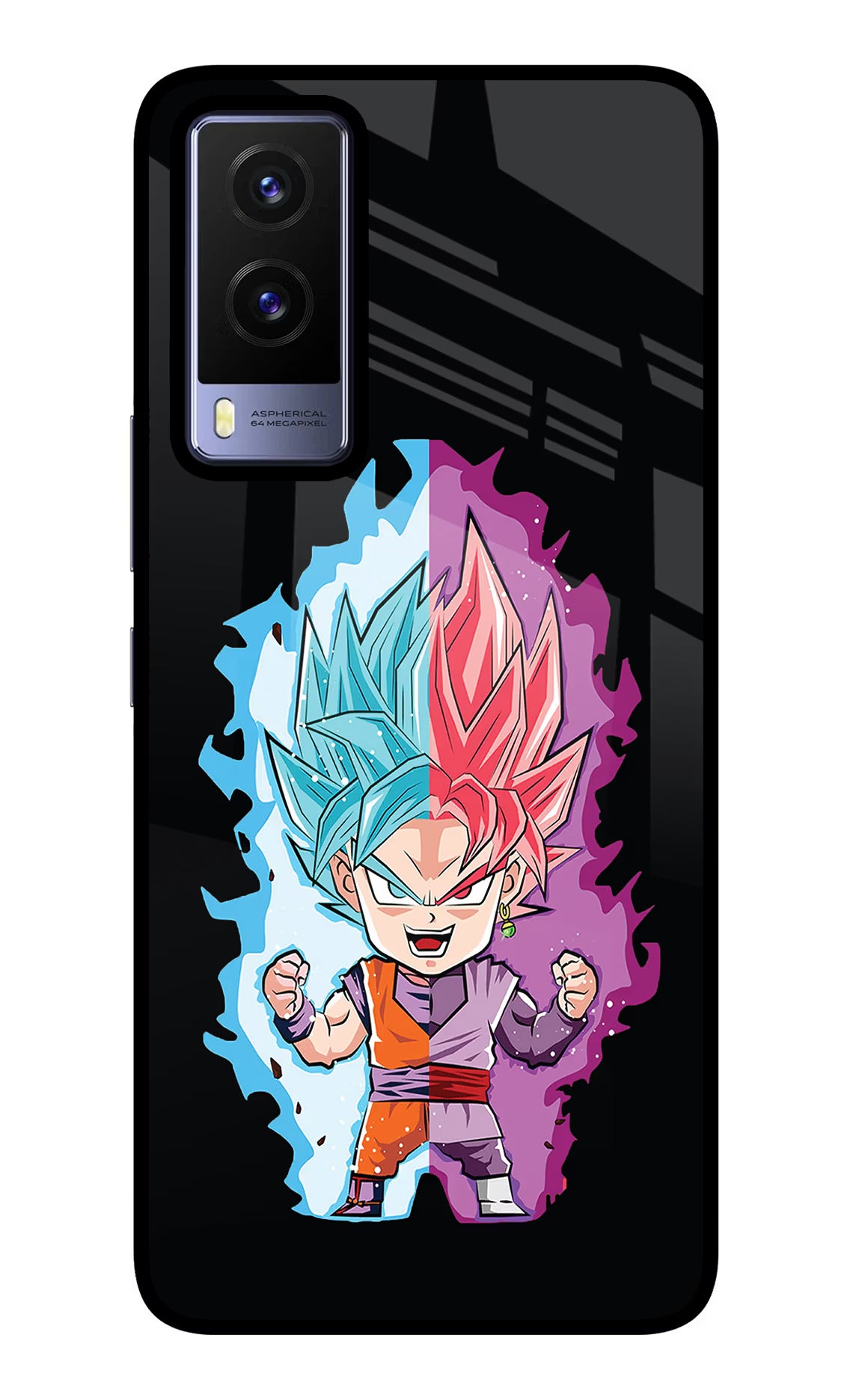 Chota Goku Vivo V21E 5G Back Cover - Chota Goku Vivo V21E 5G Glass Case Back Cover by Casekaro Chota Goku Vivo V21E 5G Glass Case Back Cover by Casekaro