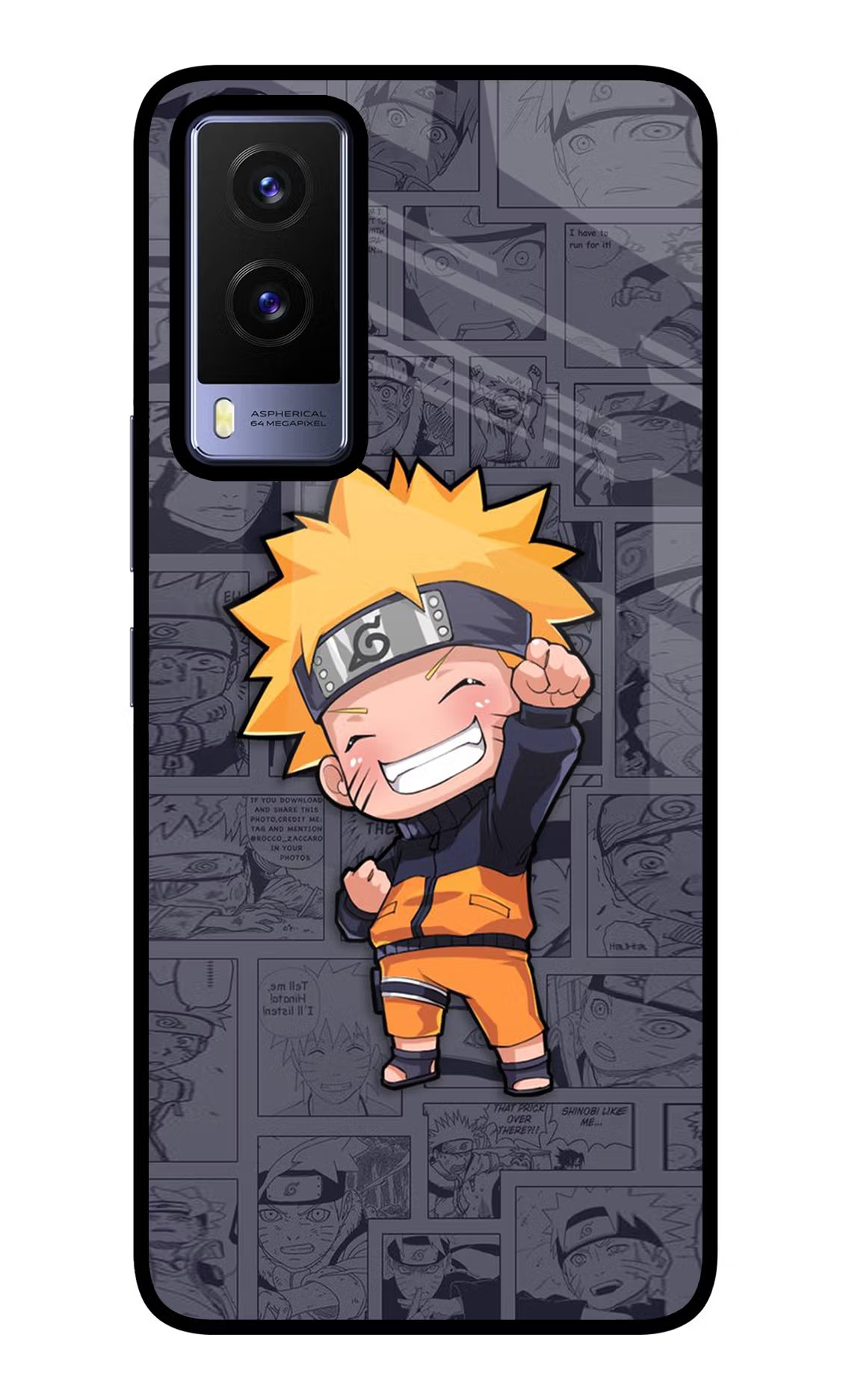 Chota Naruto Vivo V21E 5G Glass Case - Chota Naruto Vivo V21E 5G Glass Case Chota Naruto Vivo V21E 5G Glass Case