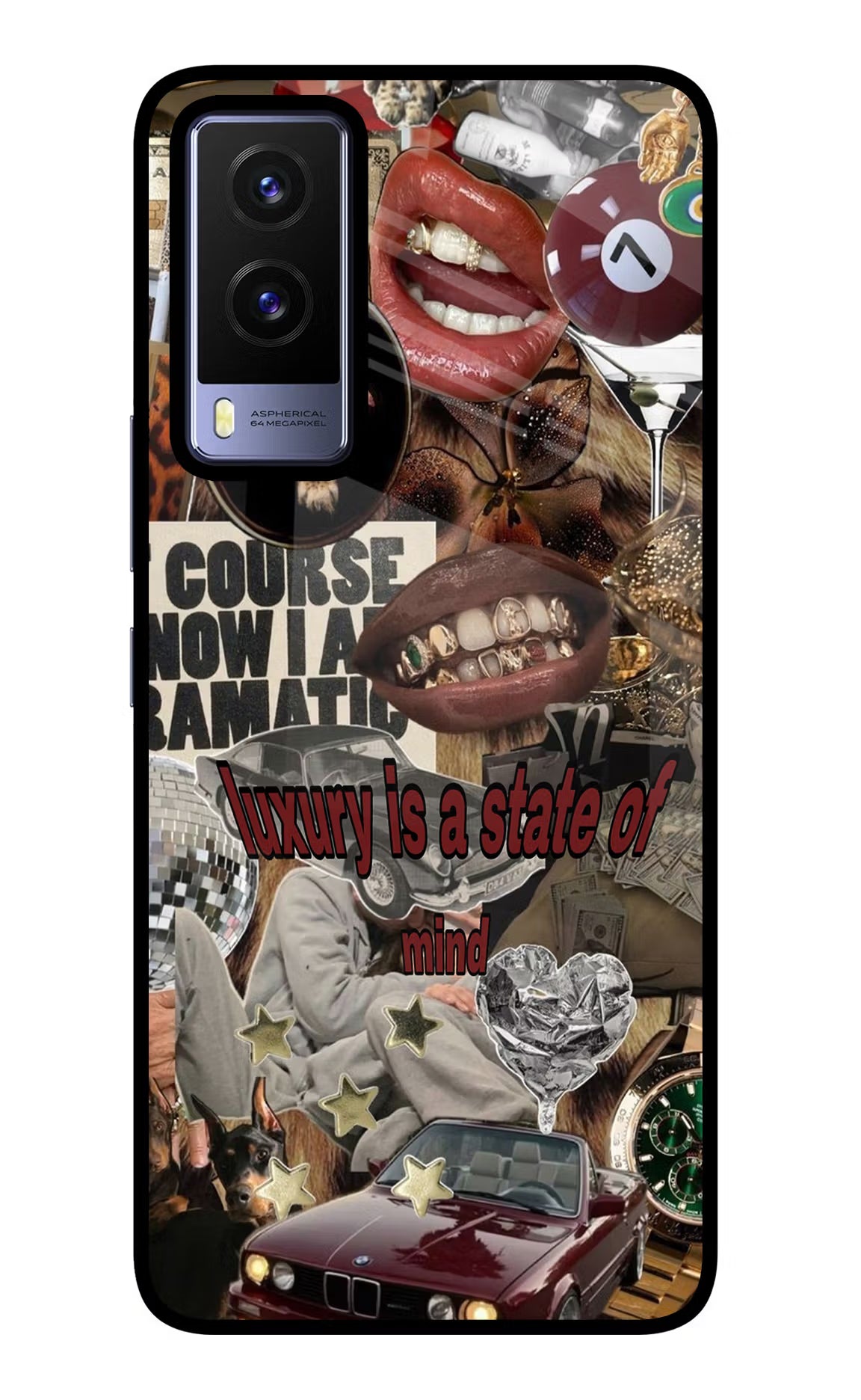 Luxury Vivo V21E 5G Glass Case - Luxury Vivo V21E 5G Glass Case Luxury Vivo V21E 5G Glass Case