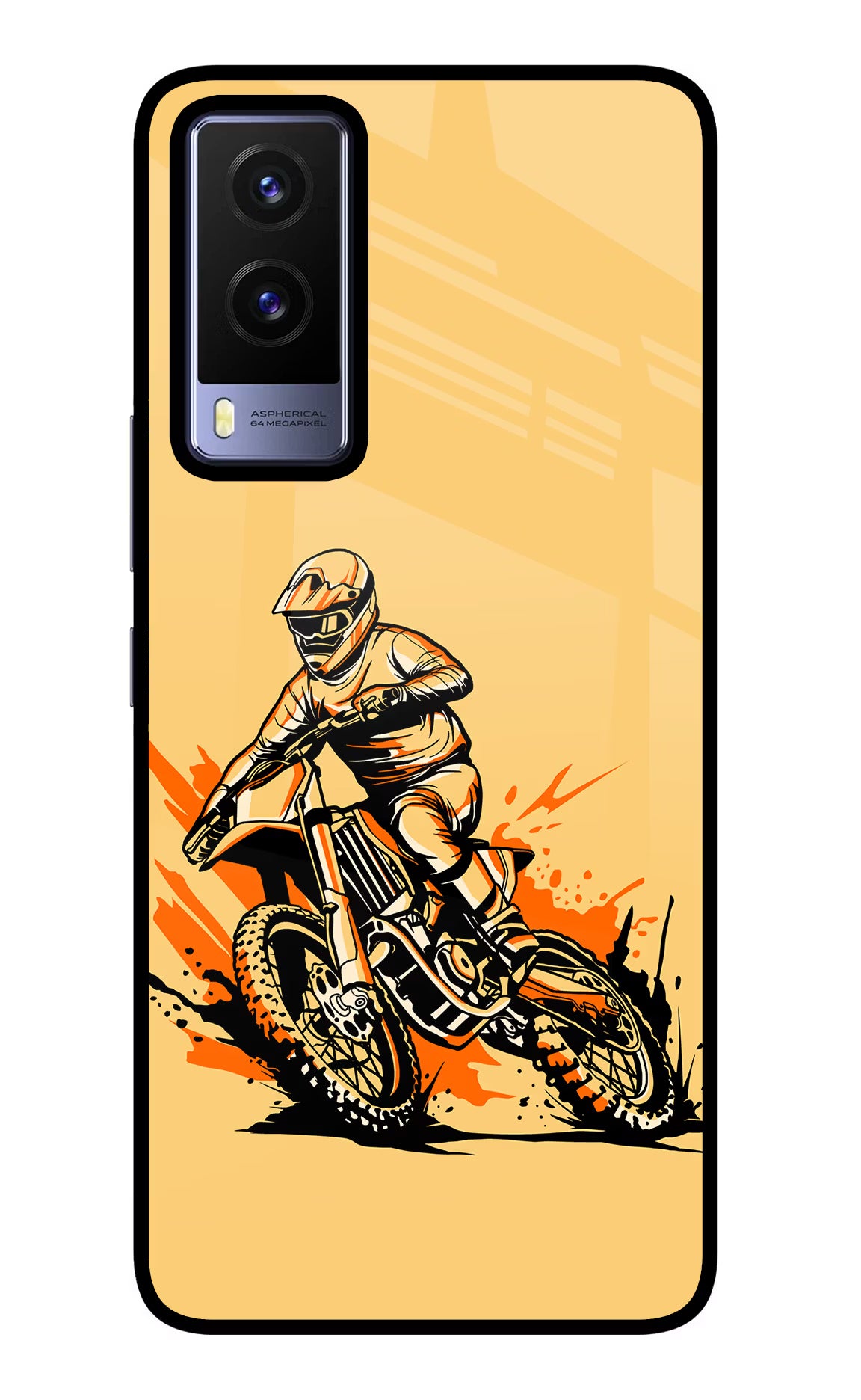 Off-Road Fury Vivo V21E 5G Back Cover - Off-Road Fury Vivo V21E 5G Glass Case Back Cover by Casekaro Off-Road Fury Vivo V21E 5G Glass Case Back Cover by Casekaro