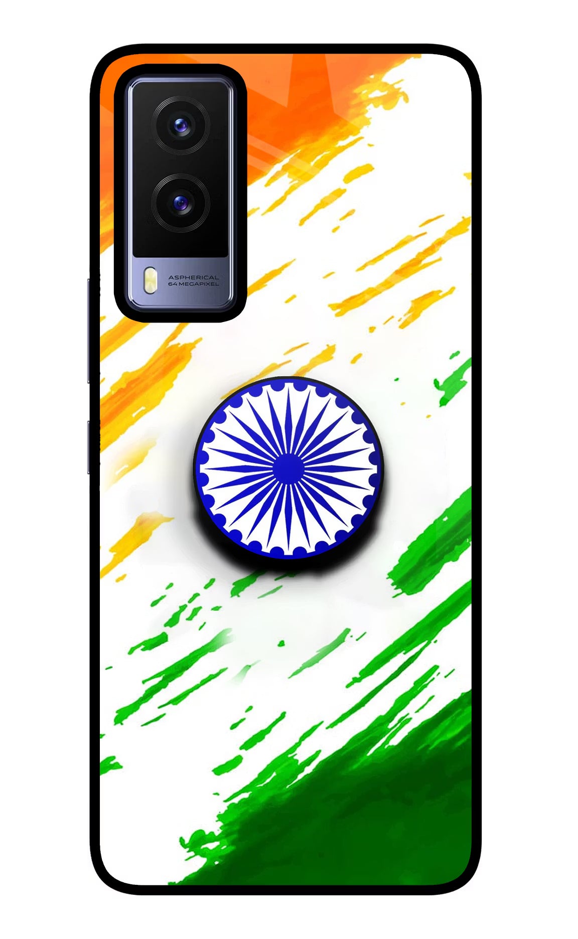 Indian Flag Ashoka Chakra Vivo V21E 5G Pop Case - Indian Flag Ashoka Chakra Vivo V21E 5G Pop Case by Casekaro Indian Flag Ashoka Chakra Vivo V21E 5G Pop Case by Casekaro