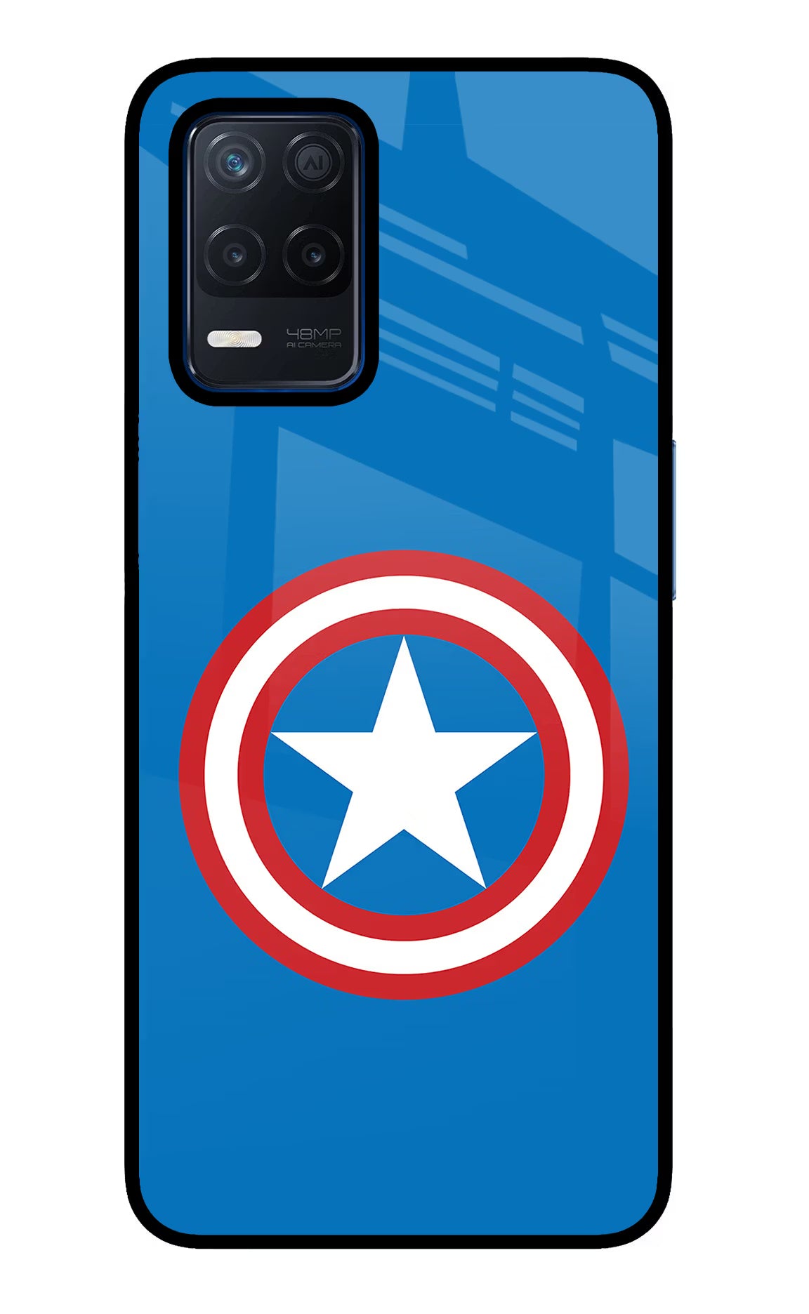 Captain America Logo Realme Narzo 30 5G Glass Case - Captain America Logo Realme Narzo 30 5G Glass Case Captain America Logo Realme Narzo 30 5G Glass Case