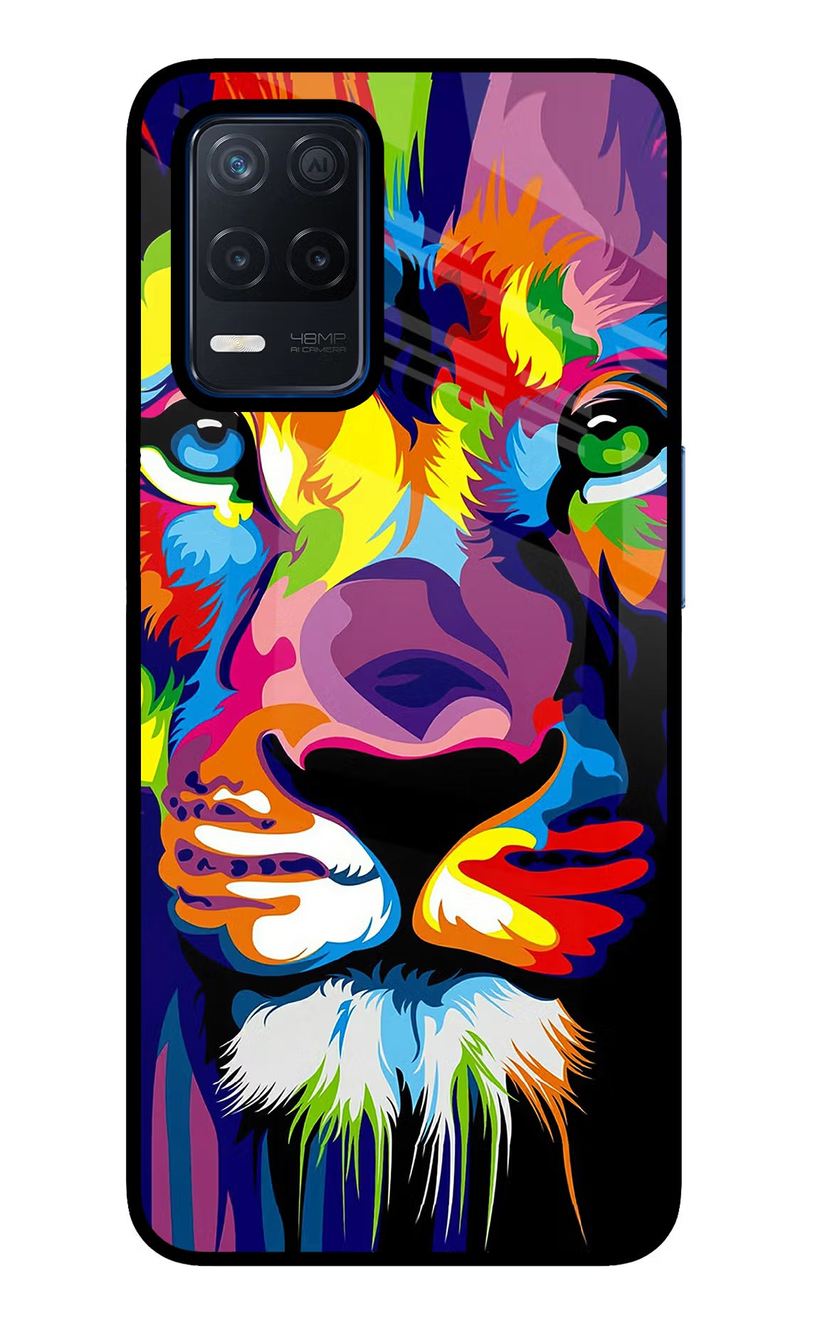 Lion Realme Narzo 30 5G Glass Case - Lion Realme Narzo 30 5G Glass Case Lion Realme Narzo 30 5G Glass Case