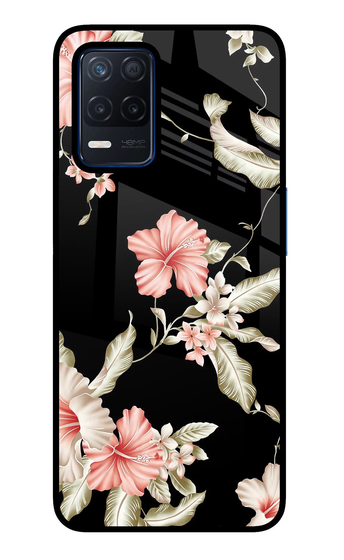 Flowers Realme Narzo 30 5G Glass Case - Flowers Realme Narzo 30 5G Glass Case Flowers Realme Narzo 30 5G Glass Case