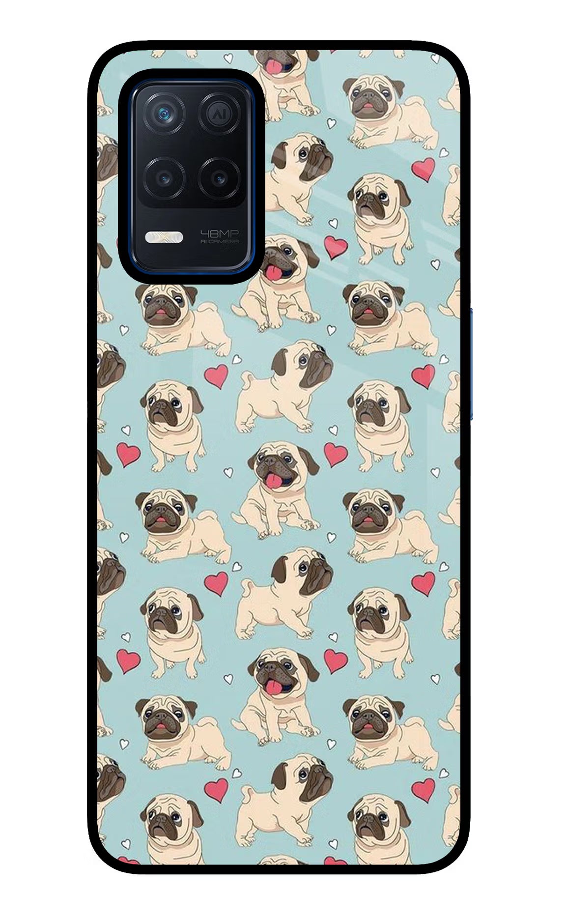 Pug Dog Realme Narzo 30 5G Glass Case - Pug Dog Realme Narzo 30 5G Glass Case Pug Dog Realme Narzo 30 5G Glass Case