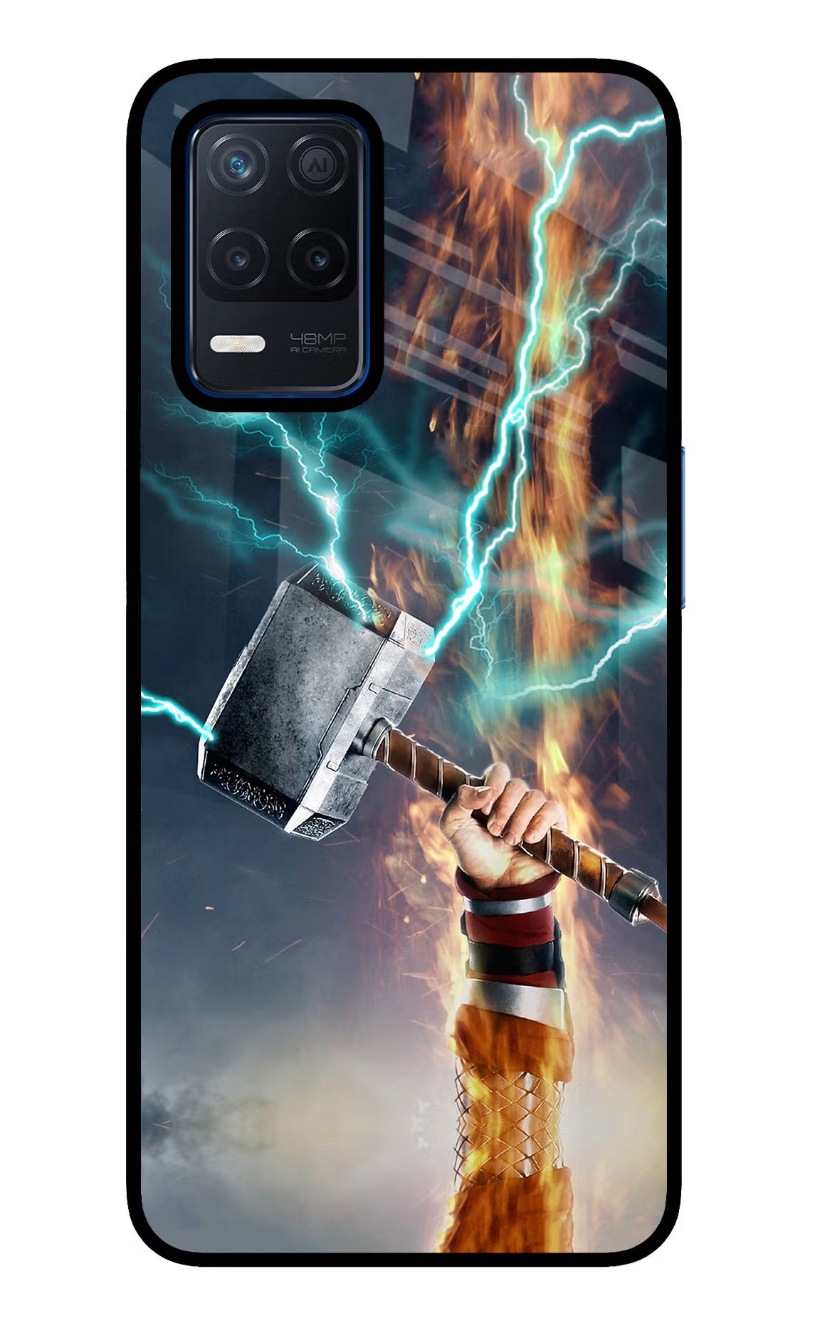Thor Hammer Mjolnir Realme Narzo 30 5G Glass Case - Thor Hammer Mjolnir Realme Narzo 30 5G Glass Case Thor Hammer Mjolnir Realme Narzo 30 5G Glass Case