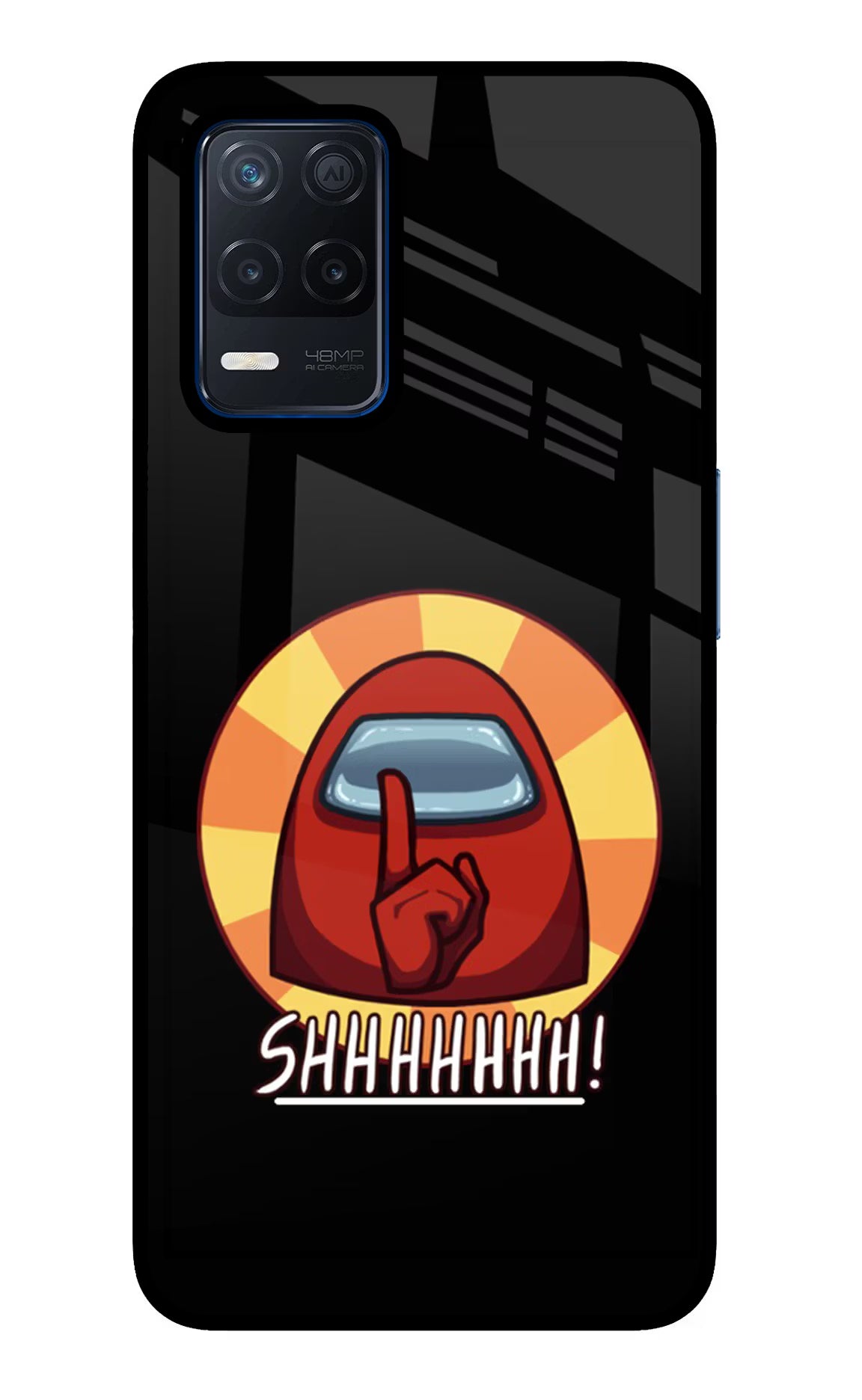 Among Us Shhh! Realme Narzo 30 5G Glass Case - Among Us Shhh! Realme Narzo 30 5G Glass Case Among Us Shhh! Realme Narzo 30 5G Glass Case