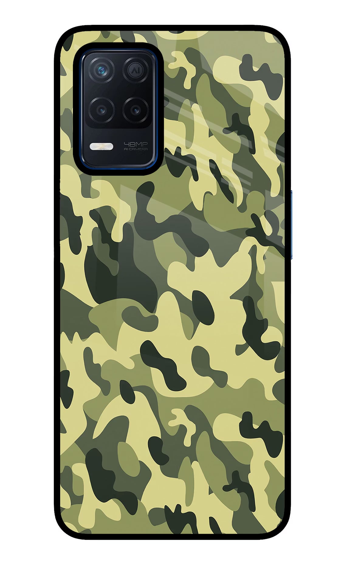 Camouflage Realme Narzo 30 5G Glass Case - Camouflage Realme Narzo 30 5G Glass Case Camouflage Realme Narzo 30 5G Glass Case