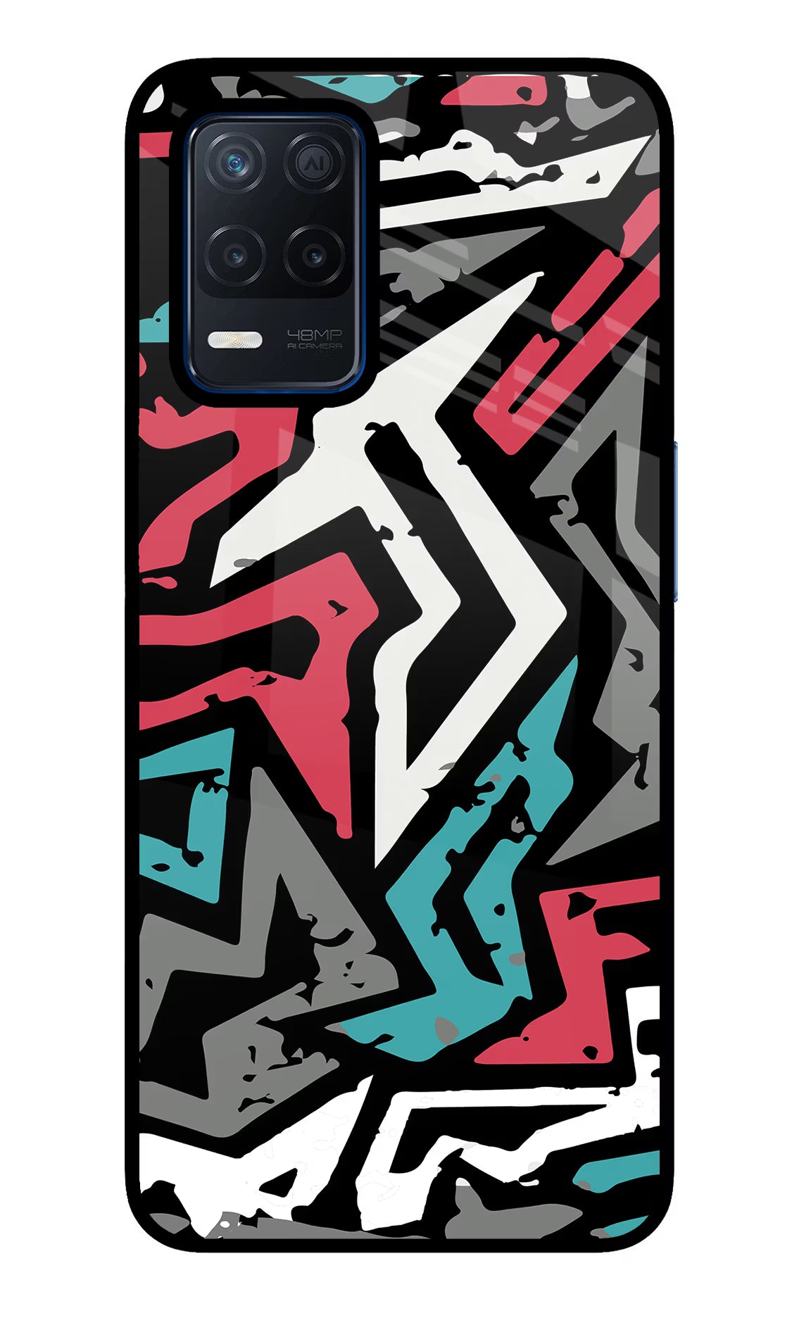 Geometric Graffiti Realme Narzo 30 5G Glass Case - Geometric Graffiti Realme Narzo 30 5G Glass Case Geometric Graffiti Realme Narzo 30 5G Glass Case