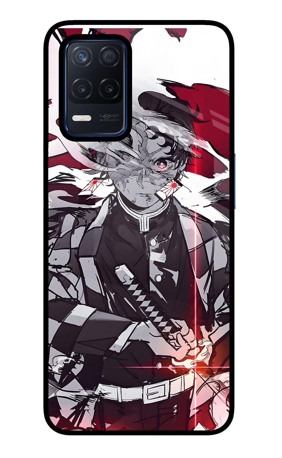 Demon Slayer Realme Narzo 30 5G Glass Case - Demon Slayer Realme Narzo 30 5G Glass Case Demon Slayer Realme Narzo 30 5G Glass Case