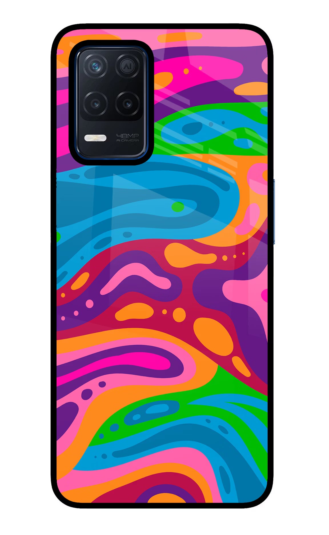 Trippy Pattern Realme Narzo 30 5G Glass Case - Trippy Pattern Realme Narzo 30 5G Glass Case Trippy Pattern Realme Narzo 30 5G Glass Case