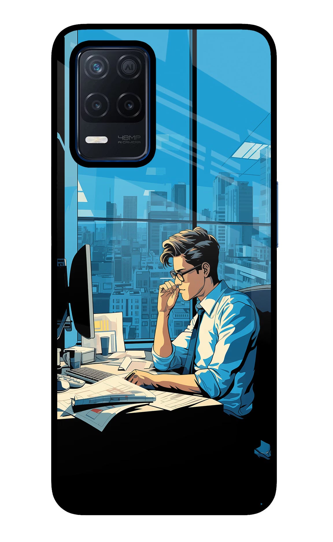 Focused Hustler (AI Generated) Realme Narzo 30 5G Glass Case - Focused Hustler (AI Generated) Realme Narzo 30 5G Glass Case Focused Hustler (AI Generated) Realme Narzo 30 5G Glass Case