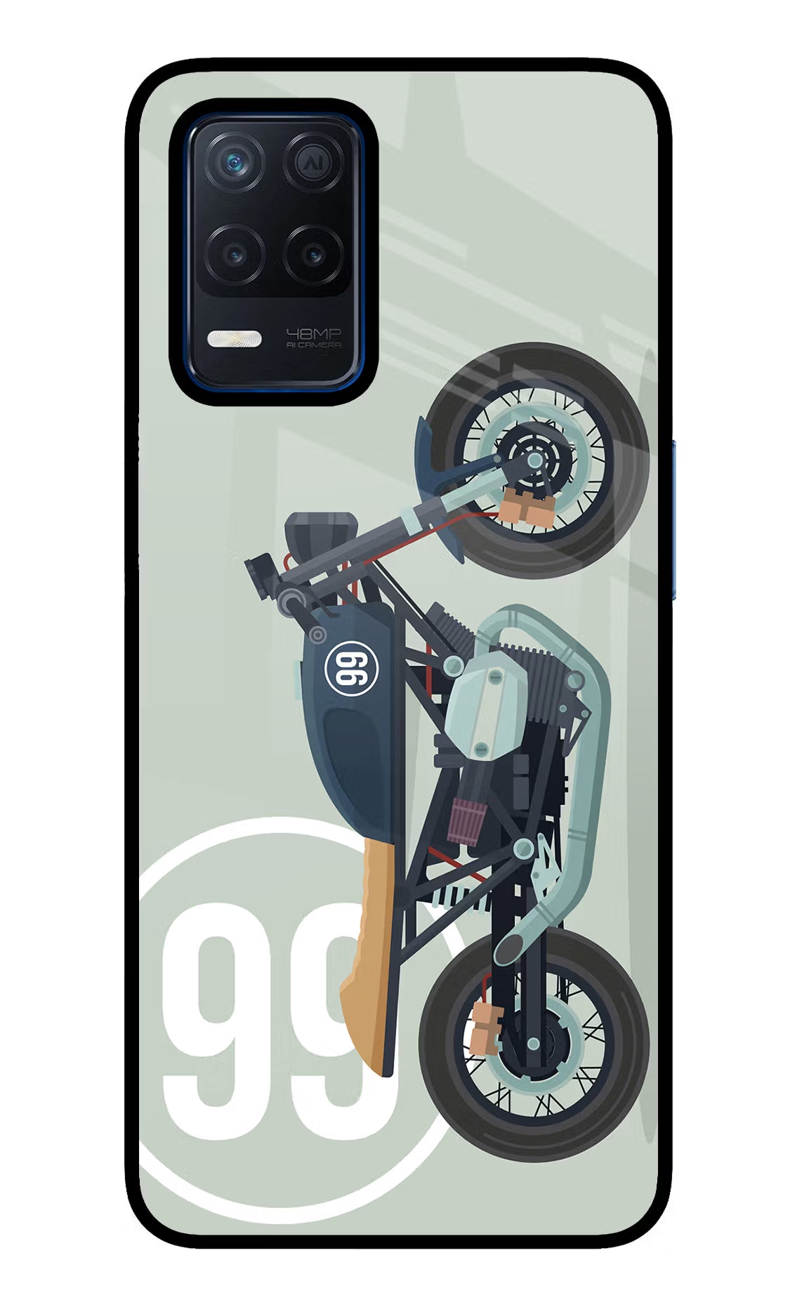 Classic Cafe Racer 99 Realme Narzo 30 5G Glass Case - Classic Cafe Racer 99 Realme Narzo 30 5G Glass Case Classic Cafe Racer 99 Realme Narzo 30 5G Glass Case