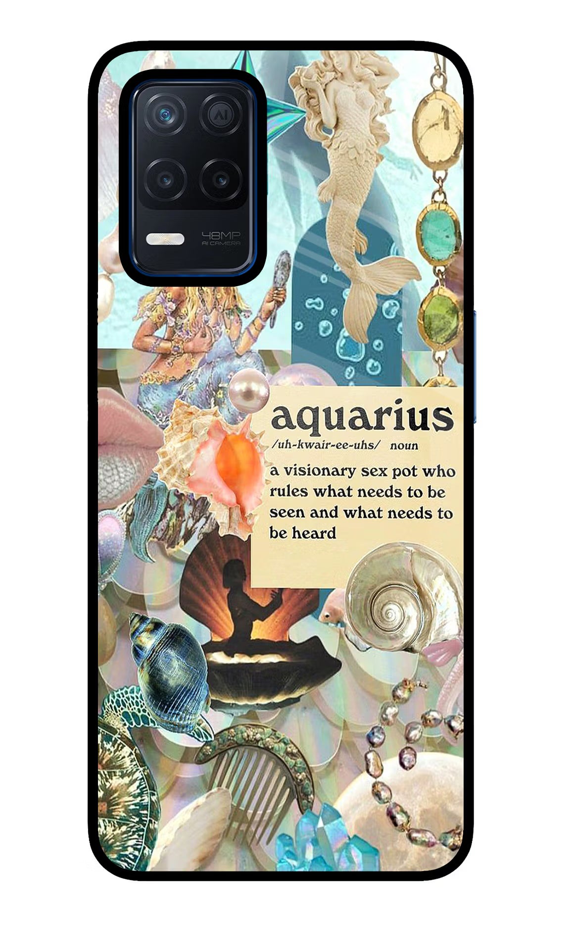 Aquarius Zodiac Realme Narzo 30 5G Glass Case - Aquarius Zodiac Realme Narzo 30 5G Glass Case Aquarius Zodiac Realme Narzo 30 5G Glass Case