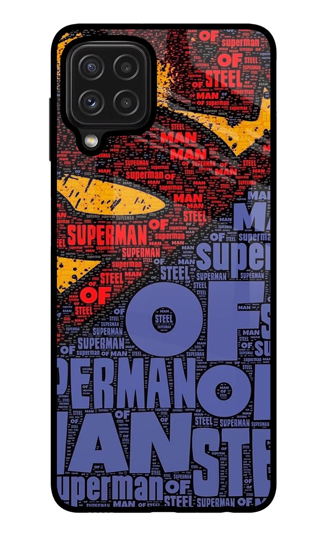 Superman Samsung M32 Back Cover - Superman Samsung M32 Glass Case Back Cover by Casekaro Superman Samsung M32 Glass Case Back Cover by Casekaro