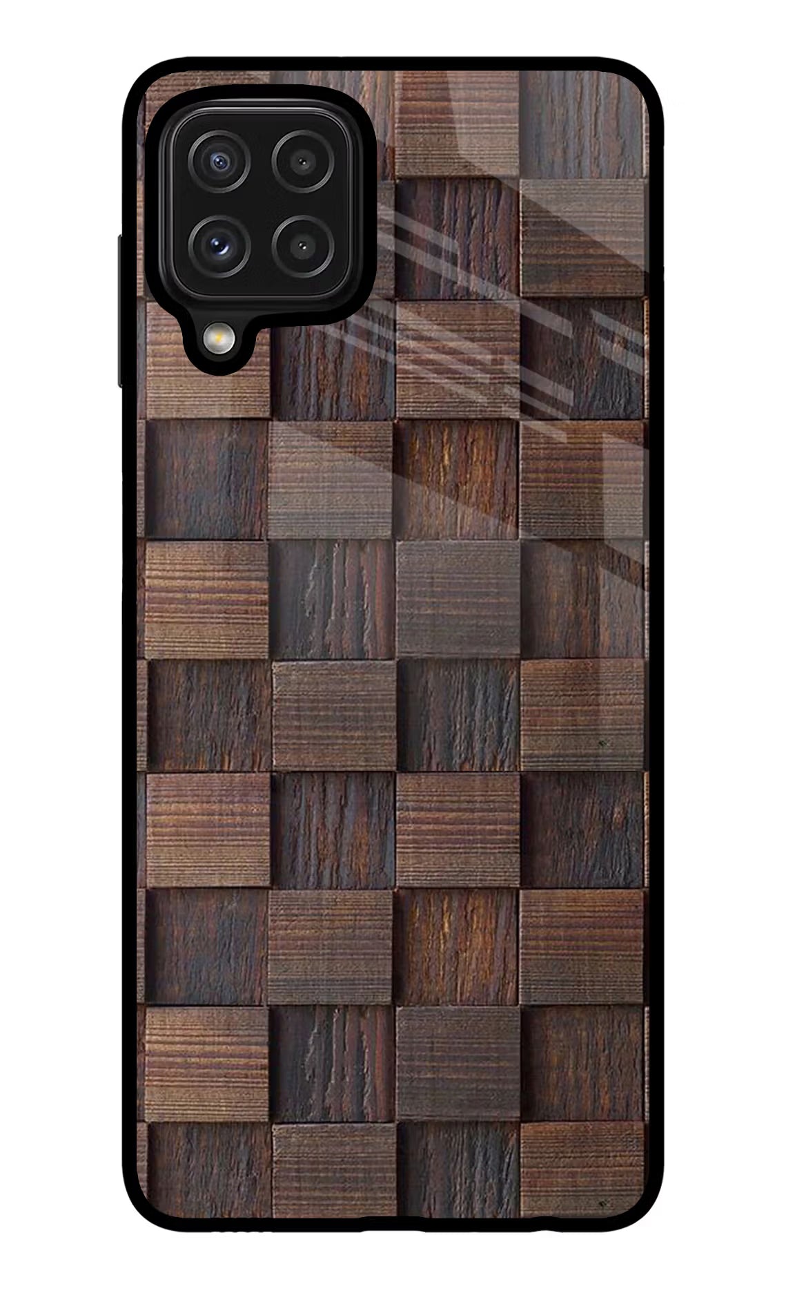 Wooden Cube Design Samsung M32 Back Cover - Wooden Cube Design Samsung M32 Glass Case Back Cover by Casekaro Wooden Cube Design Samsung M32 Glass Case Back Cover by Casekaro