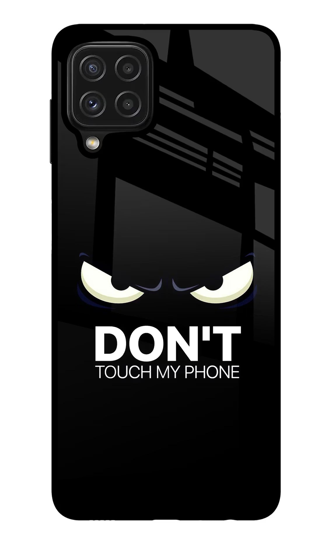 Don'T Touch My Phone Samsung M32 Back Cover - Don'T Touch My Phone Samsung M32 Glass Case Back Cover by Casekaro Don'T Touch My Phone Samsung M32 Glass Case Back Cover by Casekaro