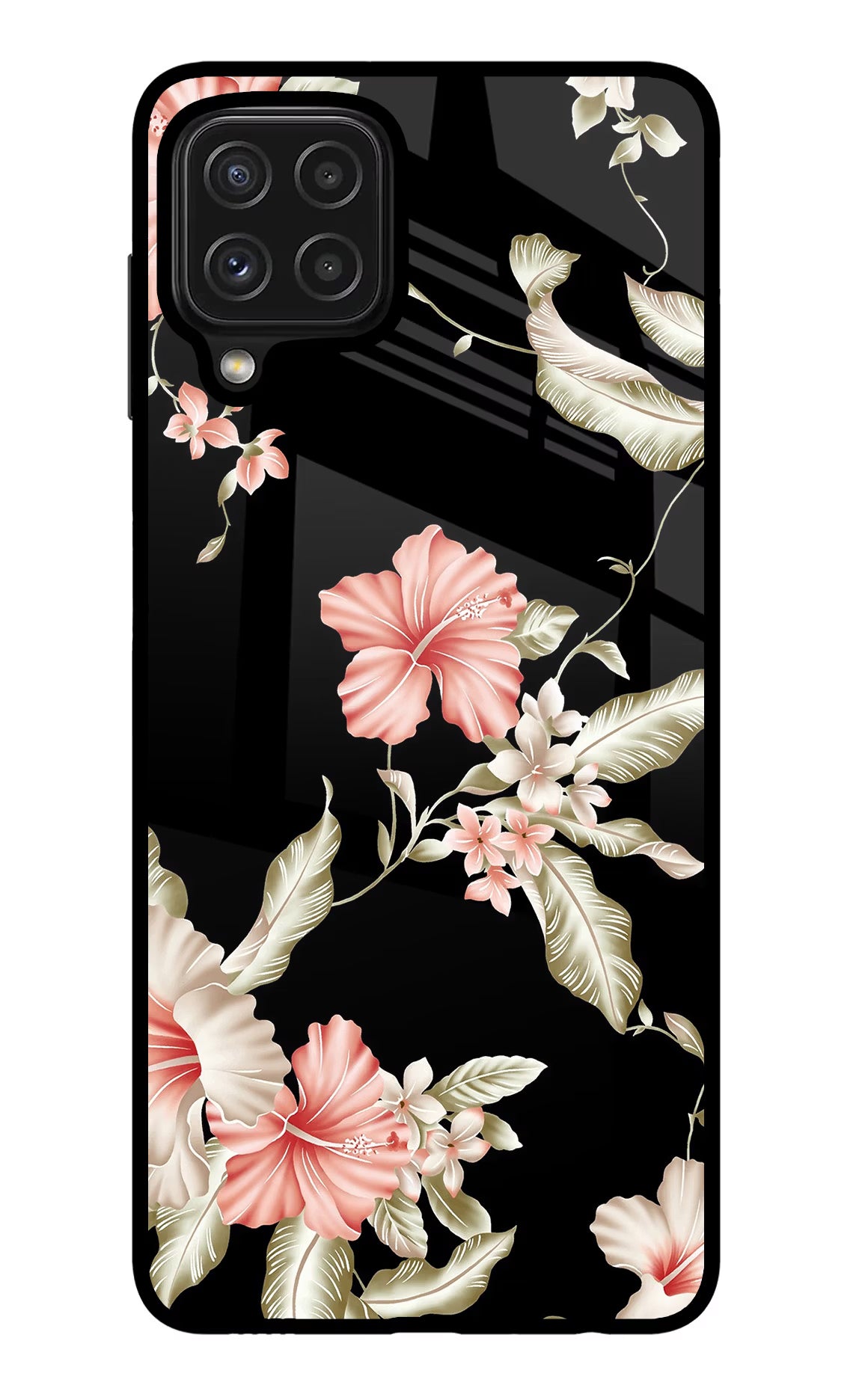 Flowers Samsung M32 Back Cover - Flowers Samsung M32 Glass Case Back Cover by Casekaro Flowers Samsung M32 Glass Case Back Cover by Casekaro