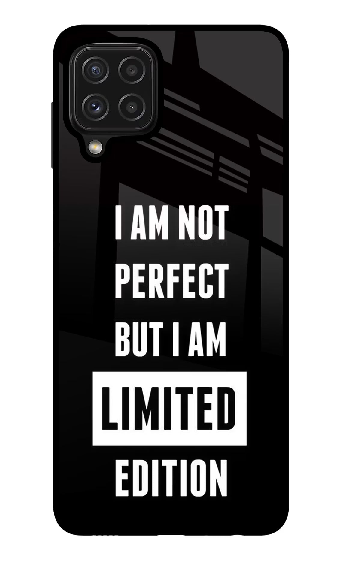 I Am Not Perfect But I Am Limited Edition Samsung M32 Back Cover - I Am Not Perfect But I Am Limited Edition Samsung M32 Glass Case Back Cover by Casekaro I Am Not Perfect But I Am Limited Edition Samsung M32 Glass Case Back Cover by Casekaro