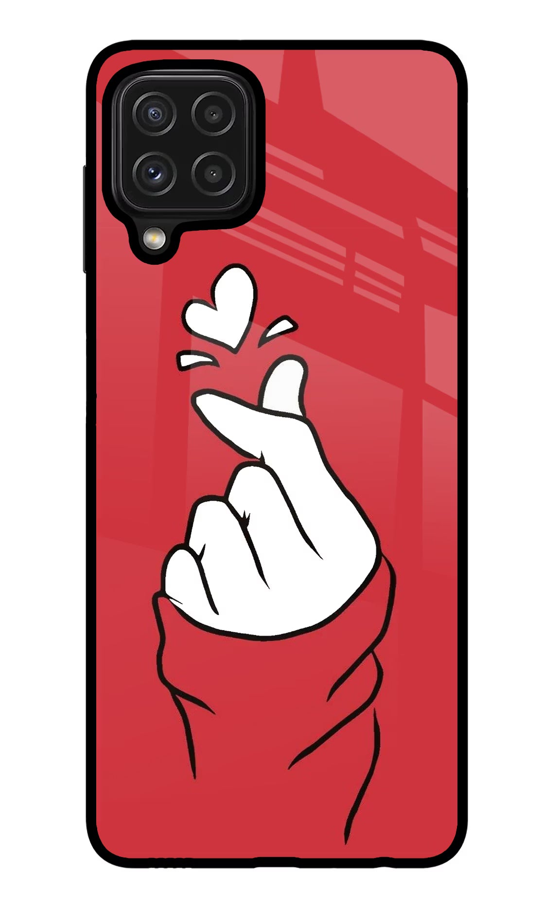 Korean Love Sign Samsung M32 Glass Case - Korean Love Sign Samsung M32 Glass Case Korean Love Sign Samsung M32 Glass Case