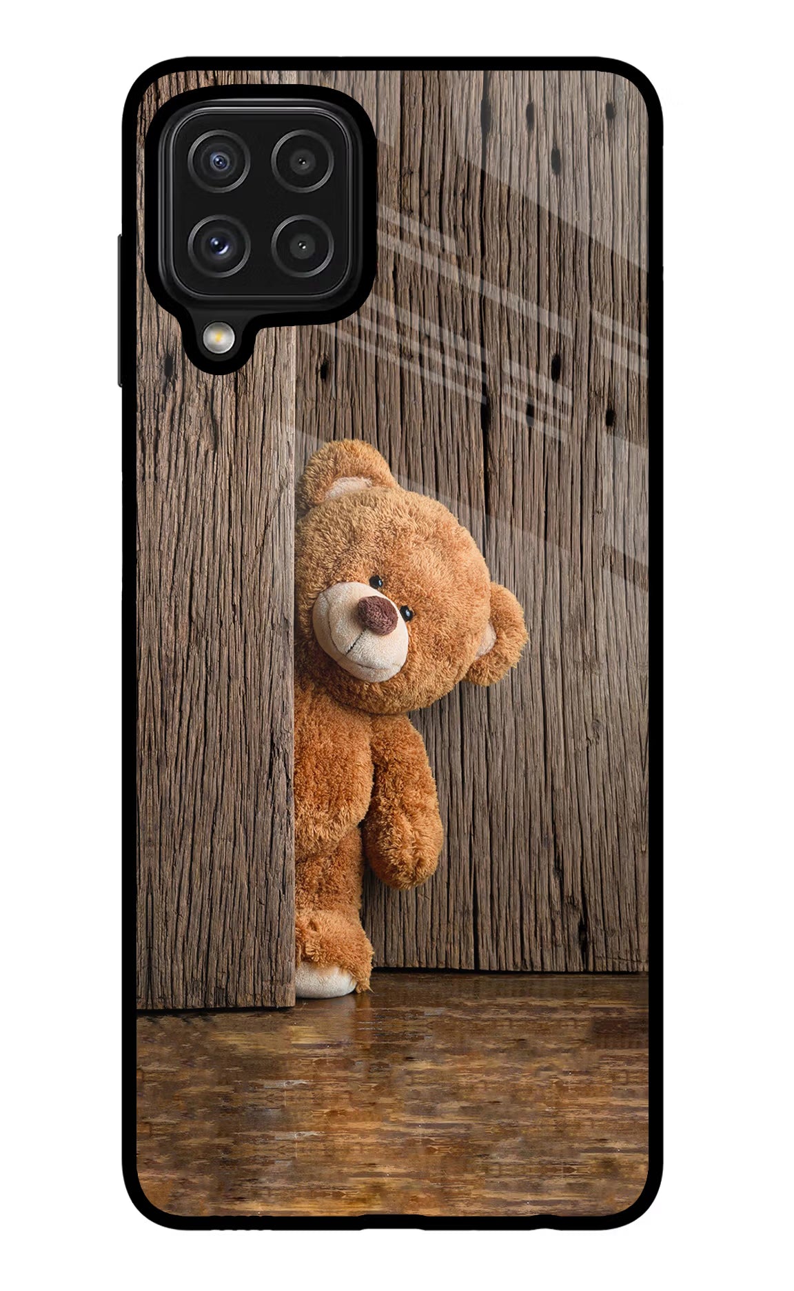 Teddy Wooden Samsung M32 Glass Case - Teddy Wooden Samsung M32 Glass Case Teddy Wooden Samsung M32 Glass Case