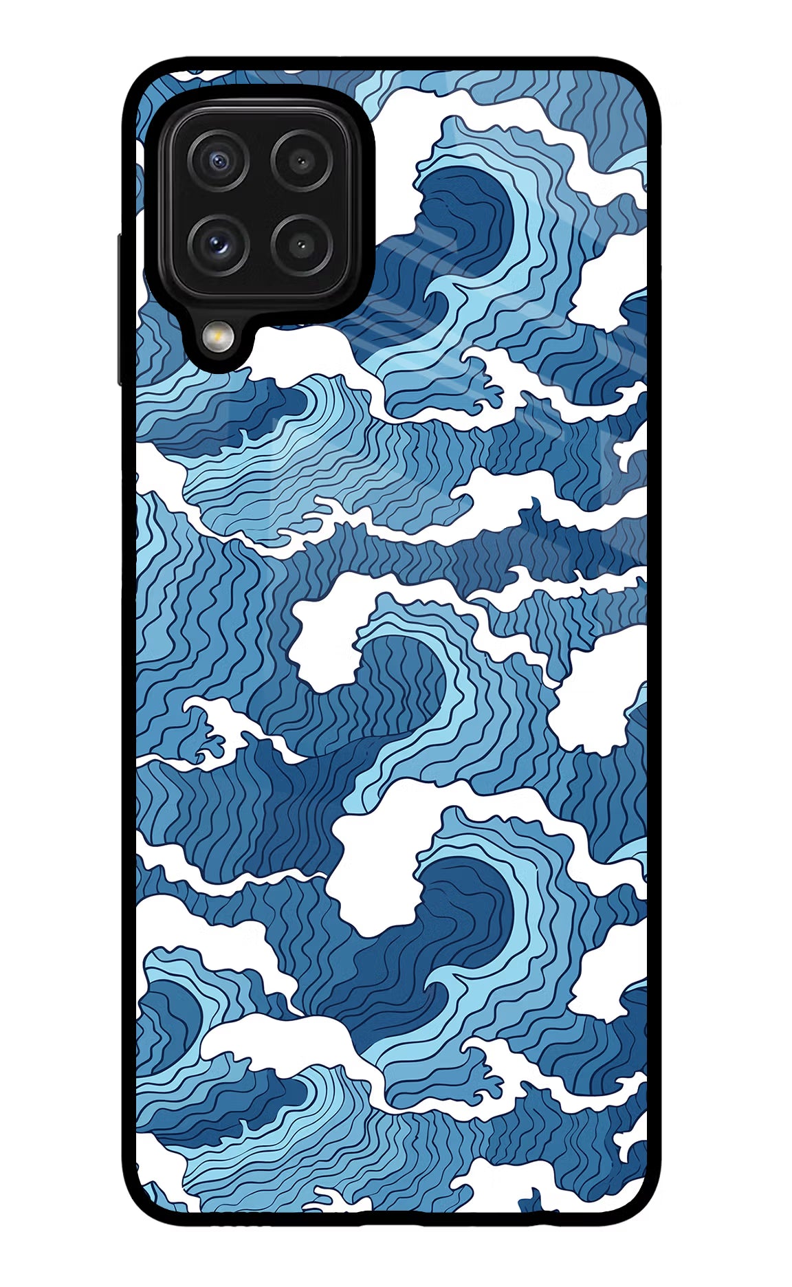 Blue Waves Samsung M32 Glass Case - Blue Waves Samsung M32 Glass Case Blue Waves Samsung M32 Glass Case