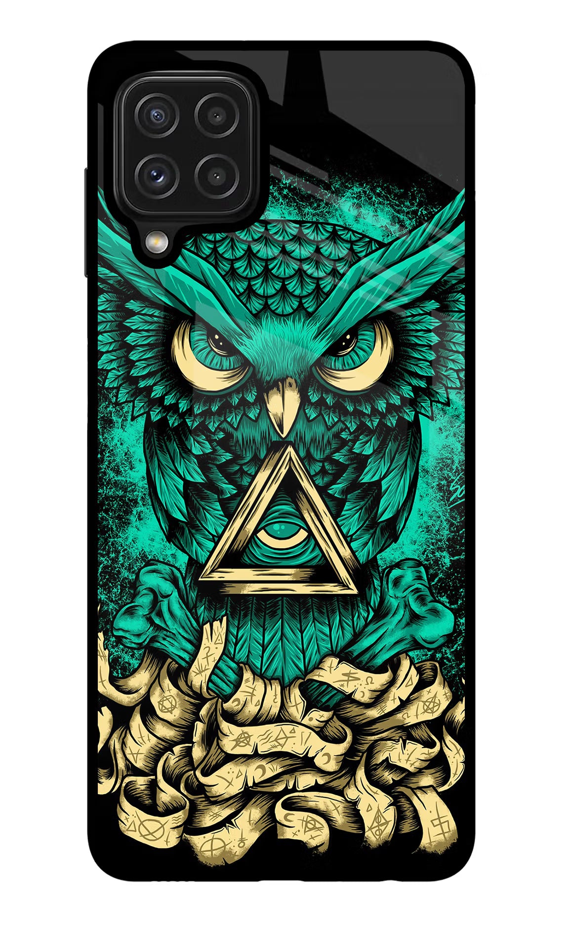 Green Owl Samsung M32 Glass Case - Green Owl Samsung M32 Glass Case Green Owl Samsung M32 Glass Case