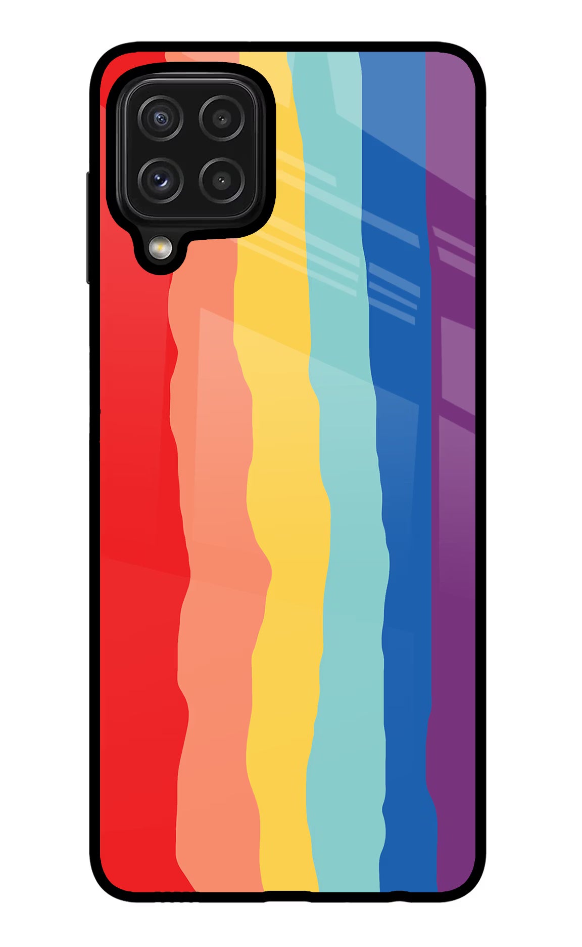 Rainbow Samsung M32 Back Cover - Rainbow Samsung M32 Glass Case Back Cover by Casekaro Rainbow Samsung M32 Glass Case Back Cover by Casekaro
