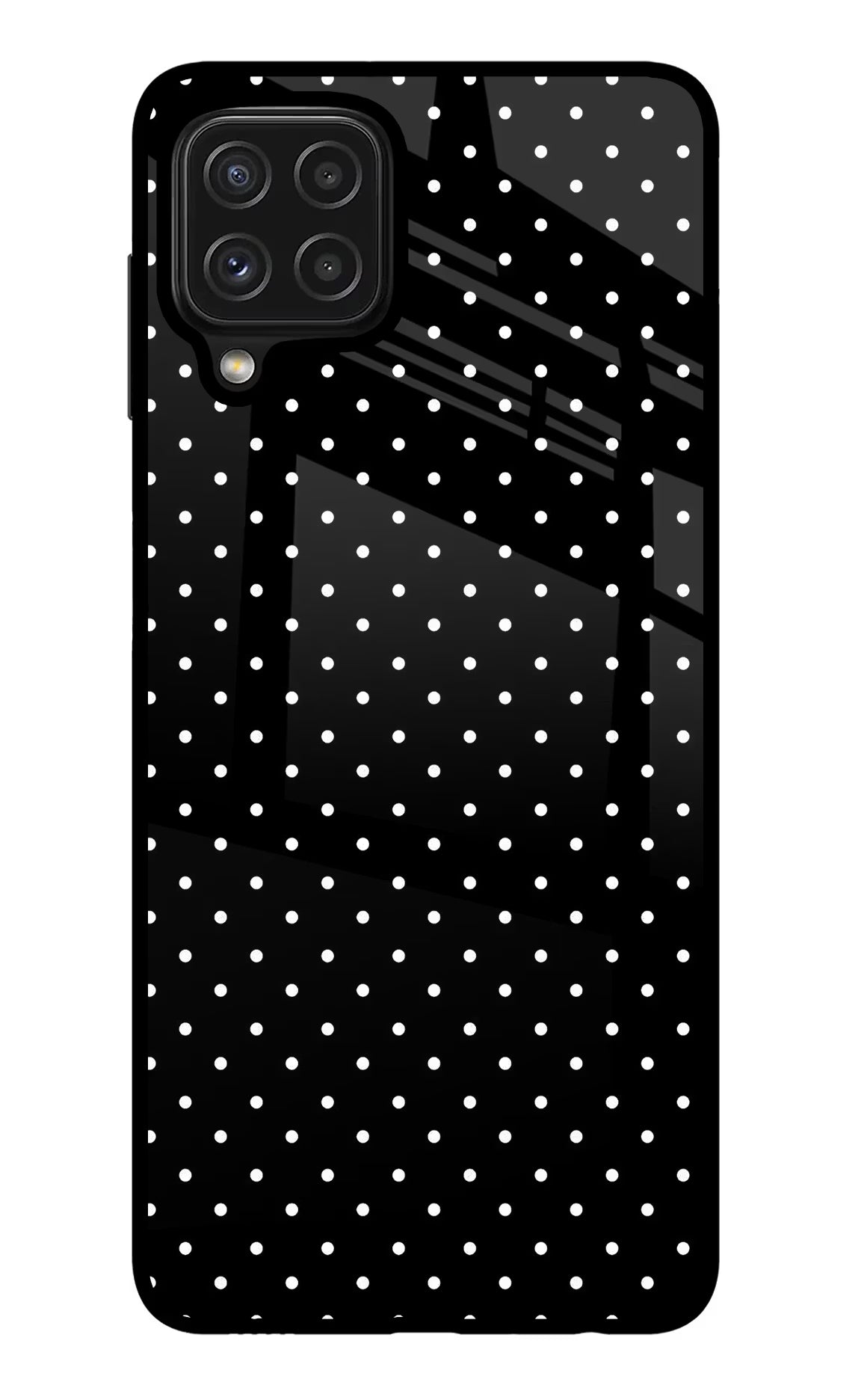 White Dots Samsung M32 Glass Case - White Dots Samsung M32 Glass Case White Dots Samsung M32 Glass Case