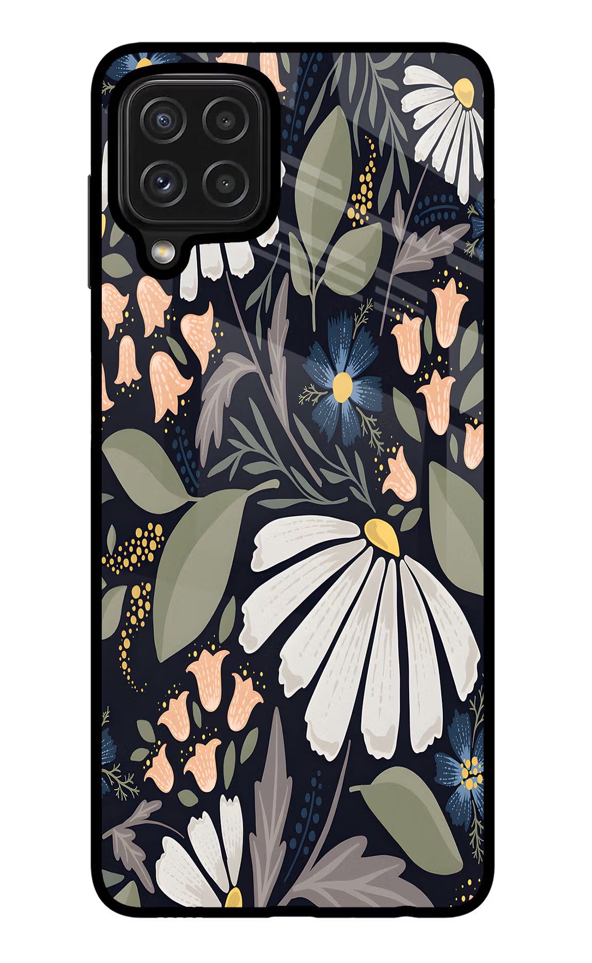 Flowers Art Samsung M32 Glass Case - Flowers Art Samsung M32 Glass Case Flowers Art Samsung M32 Glass Case