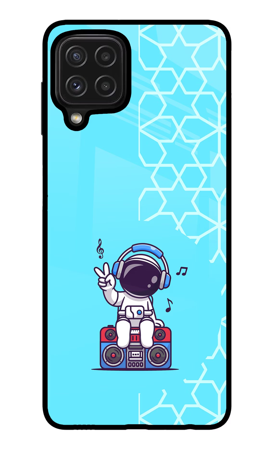 Cute Astronaut Chilling Samsung M32 Glass Case - Cute Astronaut Chilling Samsung M32 Glass Case Cute Astronaut Chilling Samsung M32 Glass Case