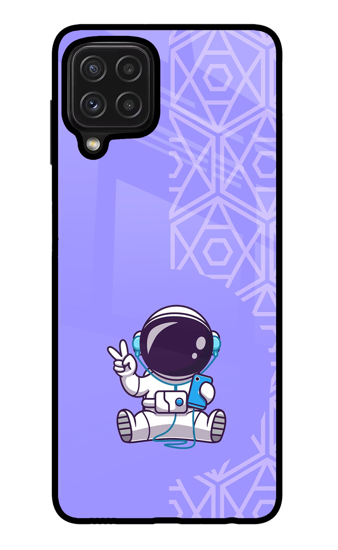 Cute Astronaut Chilling Samsung M32 Glass Case - Cute Astronaut Chilling Samsung M32 Glass Case Cute Astronaut Chilling Samsung M32 Glass Case