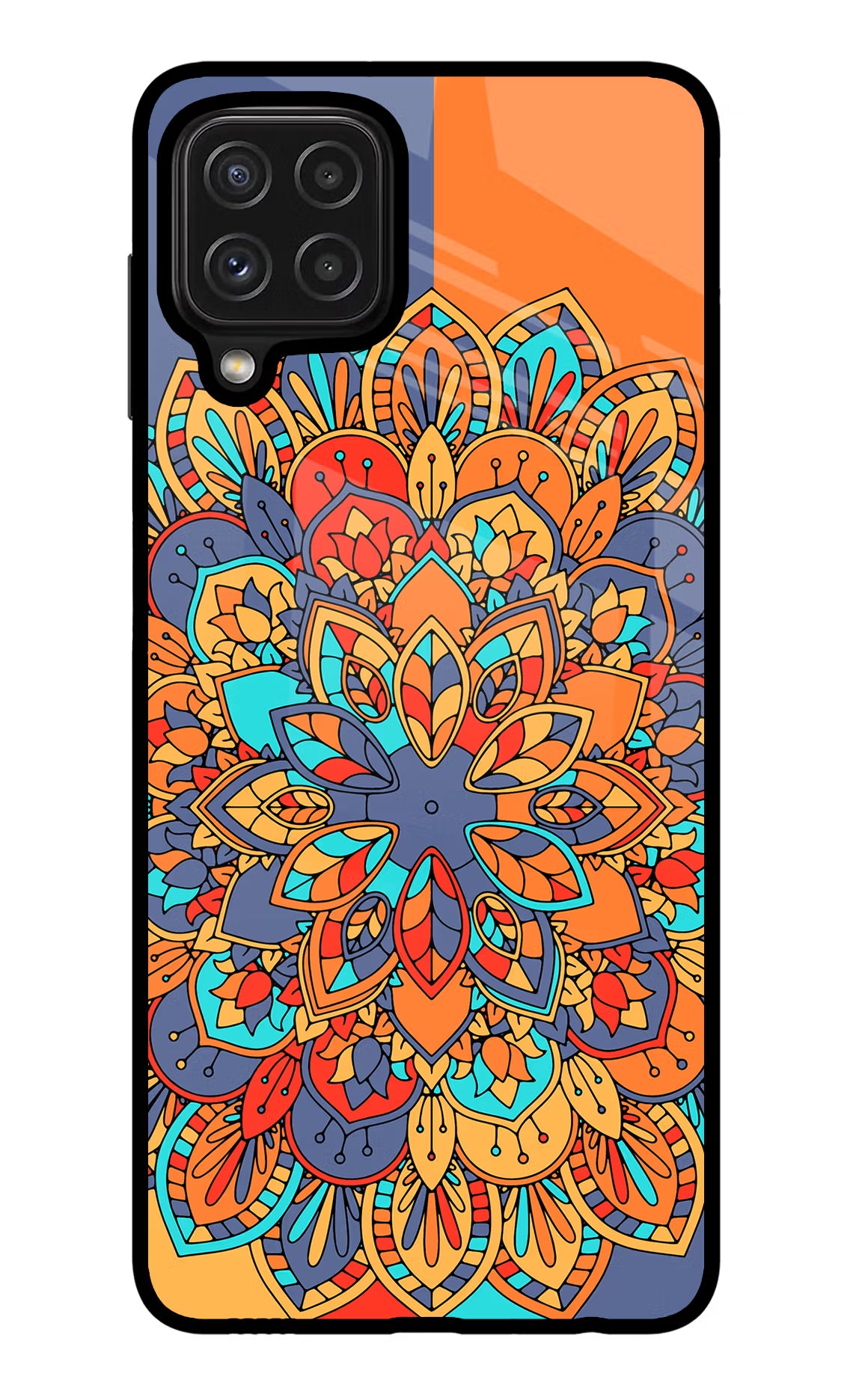 Color Mandala Samsung M32 Back Cover - Color Mandala Samsung M32 Glass Case Back Cover by Casekaro Color Mandala Samsung M32 Glass Case Back Cover by Casekaro