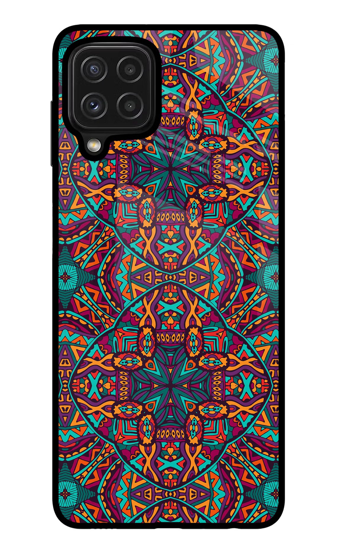 Colour Mandala Samsung M32 Back Cover - Colour Mandala Samsung M32 Glass Case Back Cover by Casekaro Colour Mandala Samsung M32 Glass Case Back Cover by Casekaro
