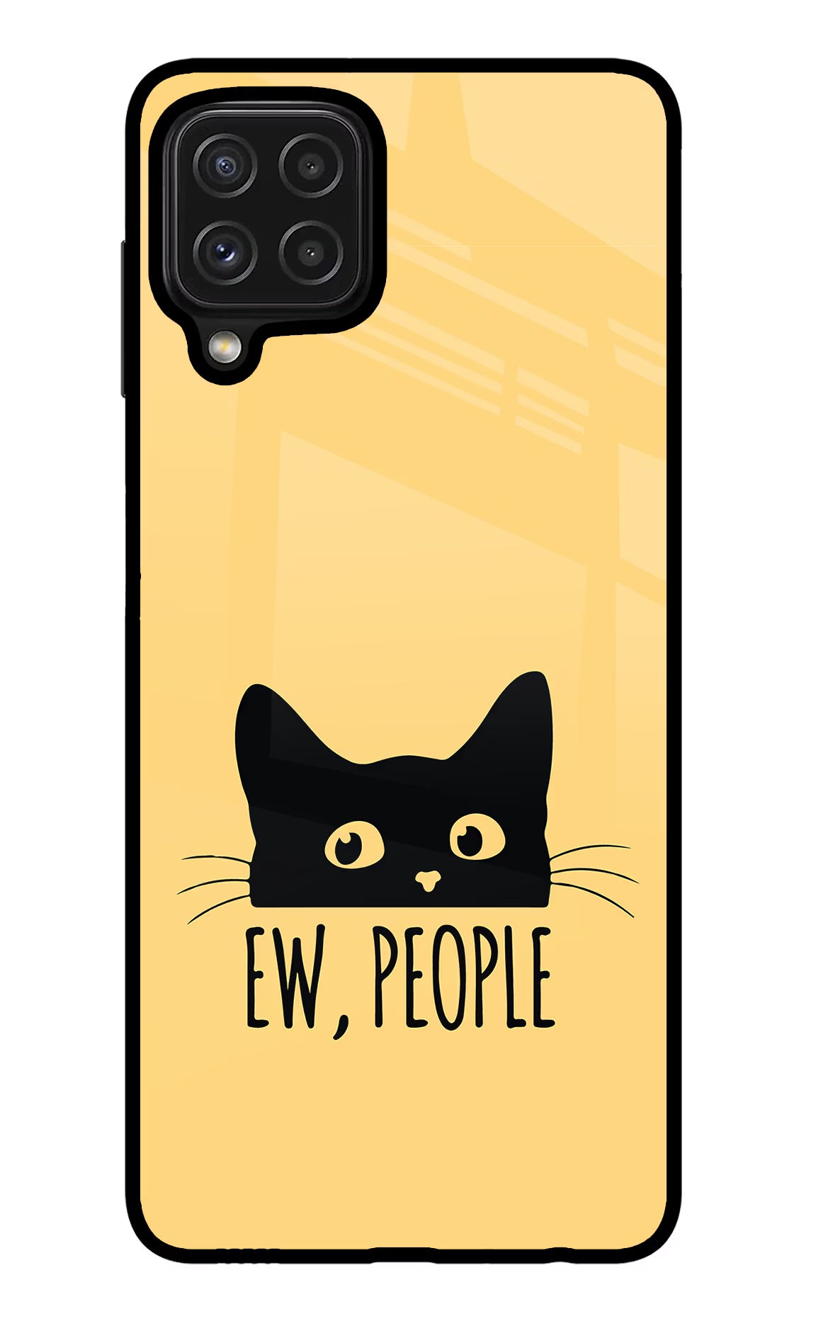 Ew People Catitude Samsung M32 Back Cover - Ew People Catitude Samsung M32 Glass Case Back Cover by Casekaro Ew People Catitude Samsung M32 Glass Case Back Cover by Casekaro