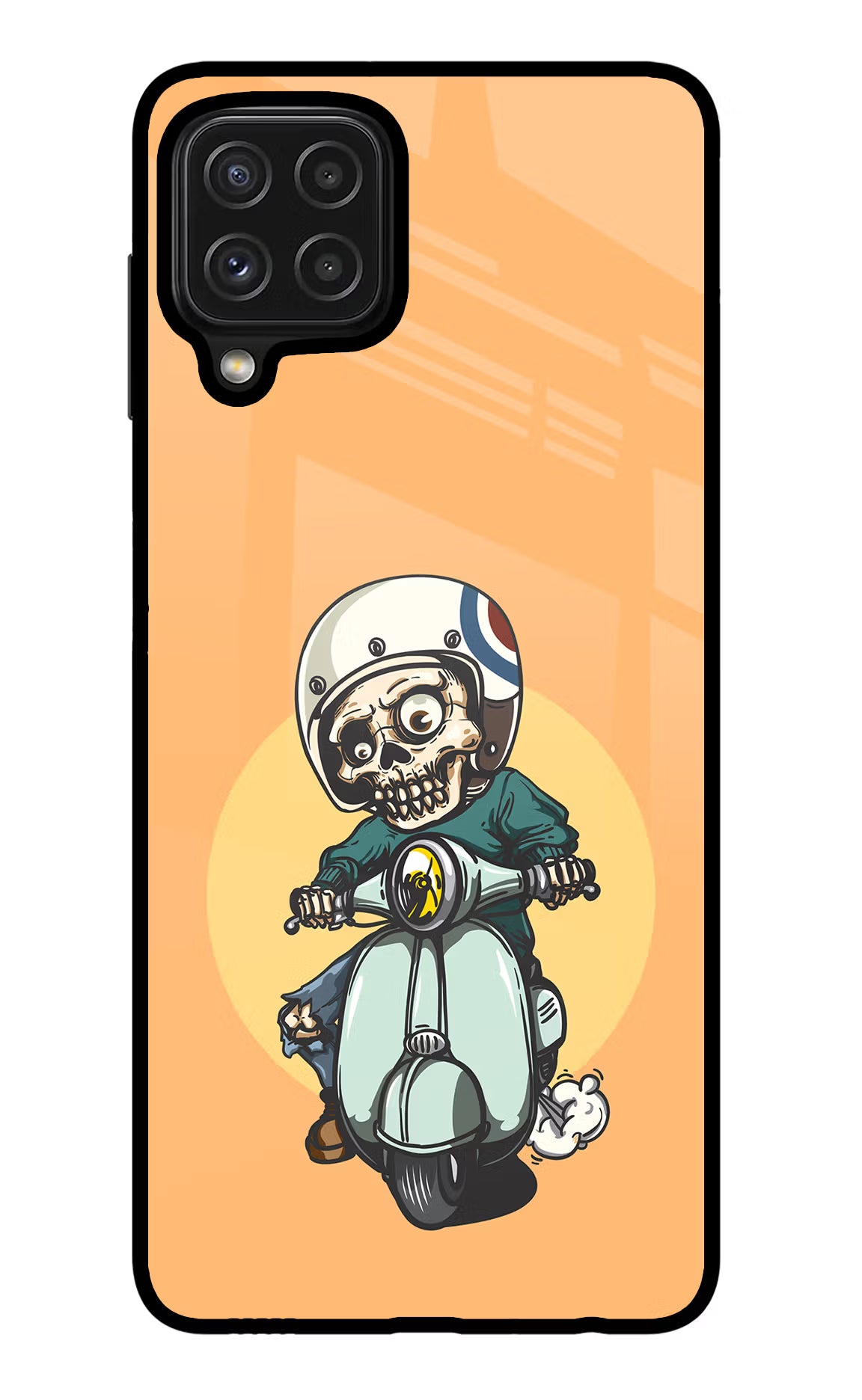 Undead Biker Samsung M32 Glass Case - Undead Biker Samsung M32 Glass Case Undead Biker Samsung M32 Glass Case