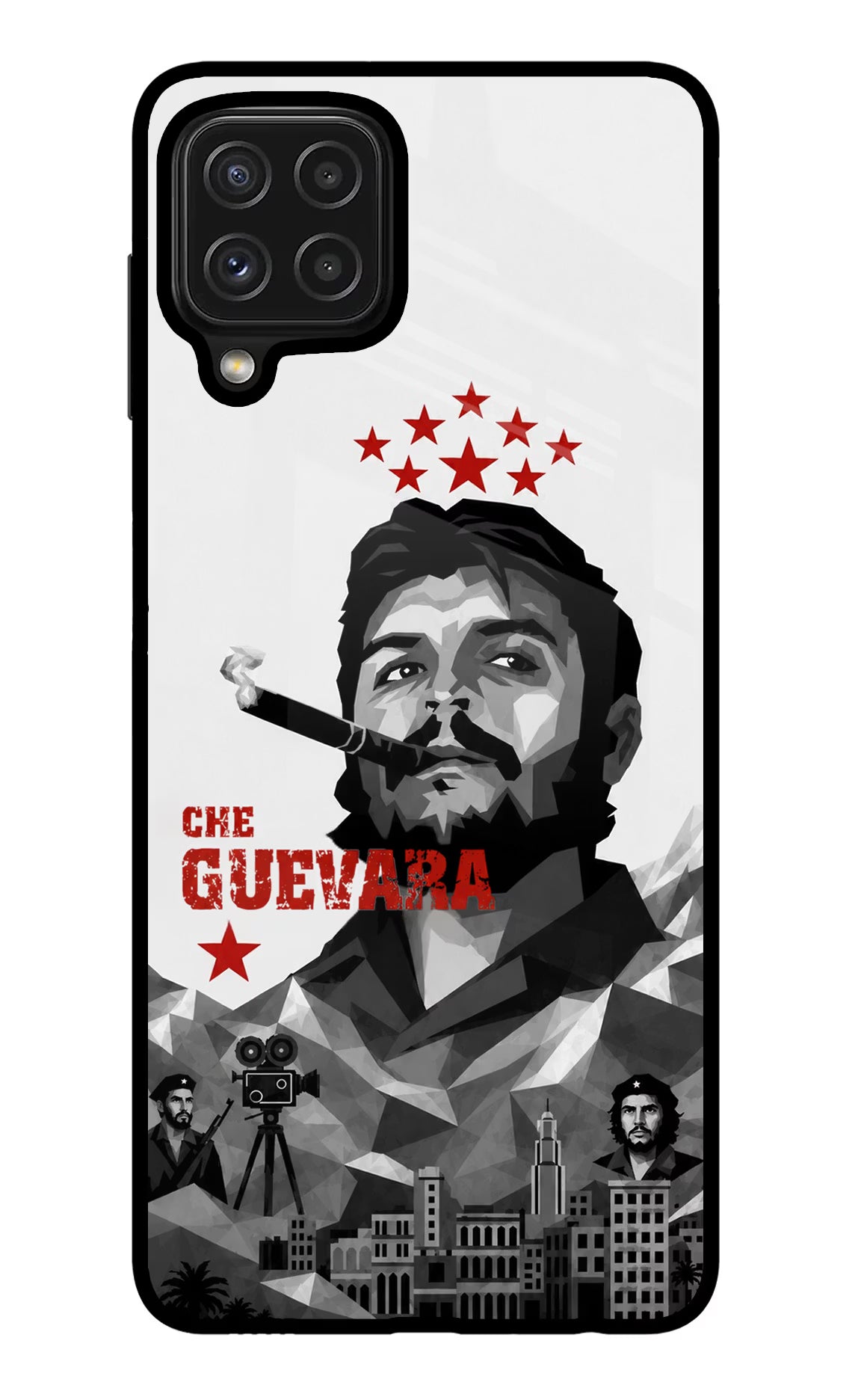 Che Guevara Iconic Samsung M32 Glass Case - Che Guevara Iconic Samsung M32 Glass Case Che Guevara Iconic Samsung M32 Glass Case