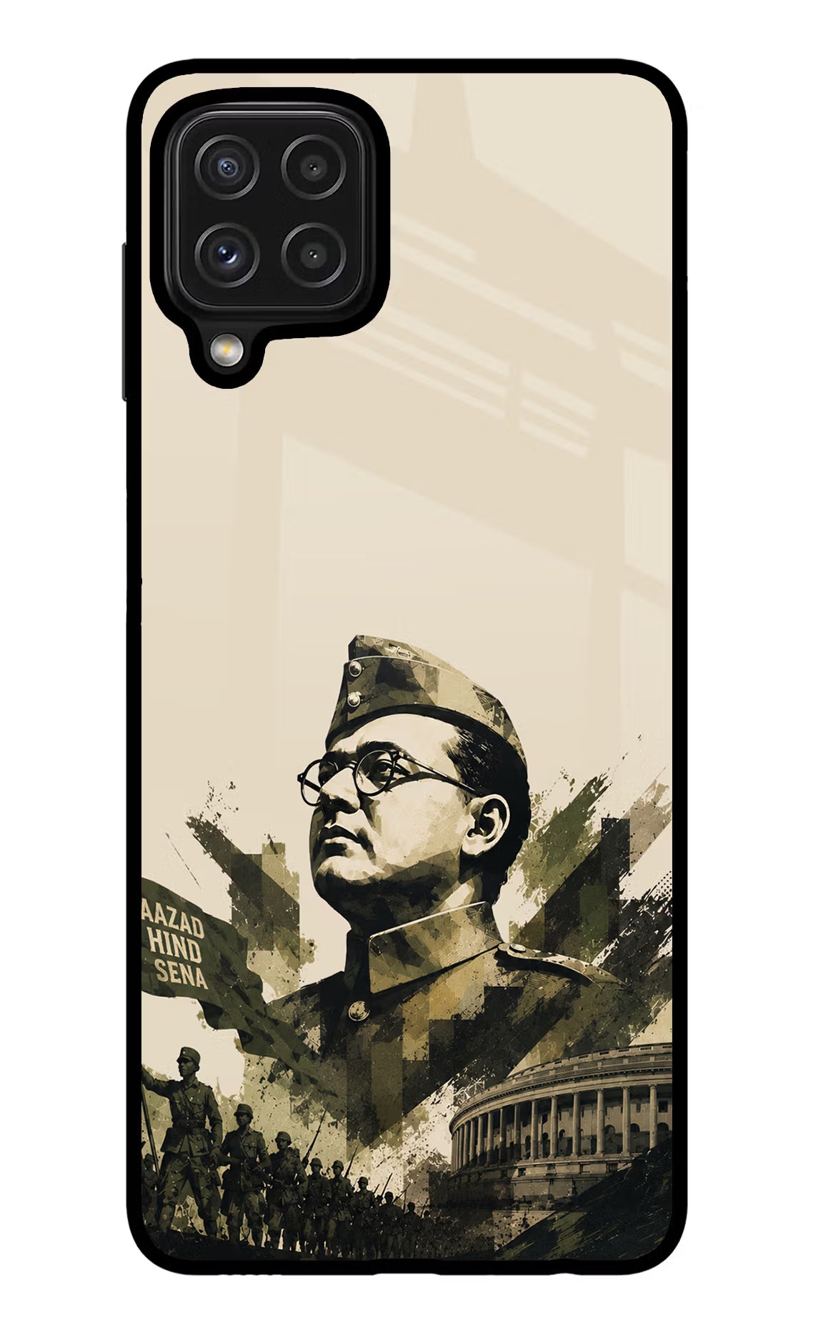 Netaji Rising Samsung M32 Glass Case - Netaji Rising Samsung M32 Glass Case Netaji Rising Samsung M32 Glass Case