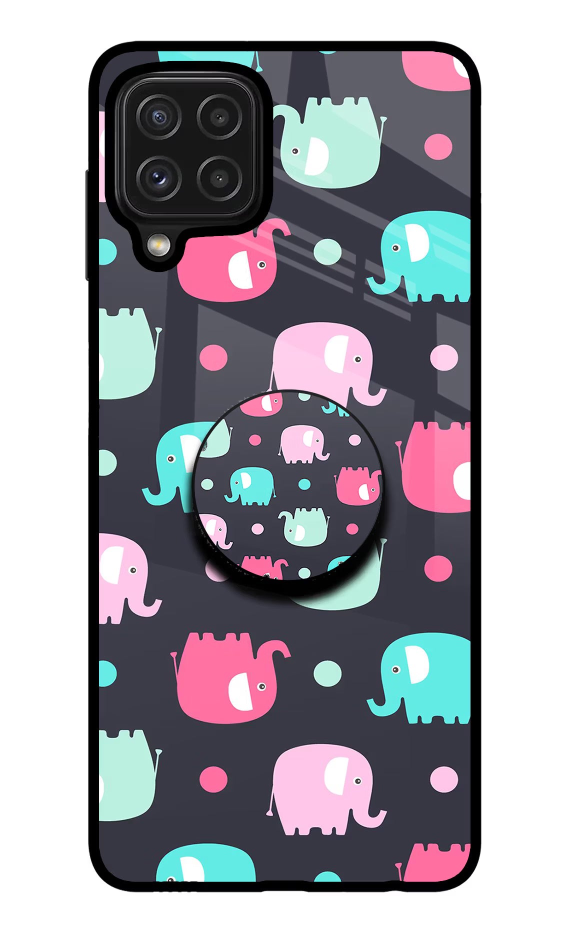 Baby Elephants Samsung M32 Pop Case - Baby Elephants Samsung M32 Pop Case by Casekaro Baby Elephants Samsung M32 Pop Case by Casekaro
