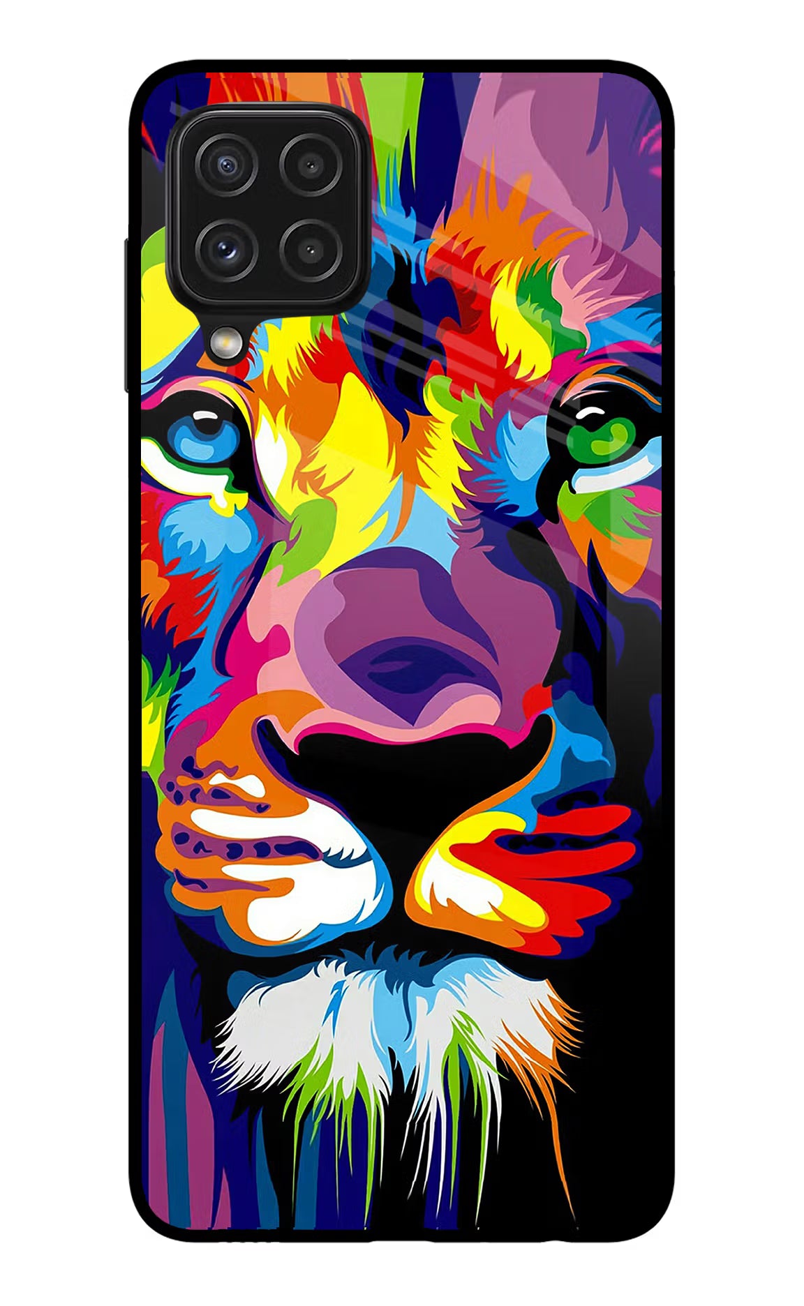 Lion Samsung A22 4G Glass Case - Lion Samsung A22 4G Glass Case Lion Samsung A22 4G Glass Case