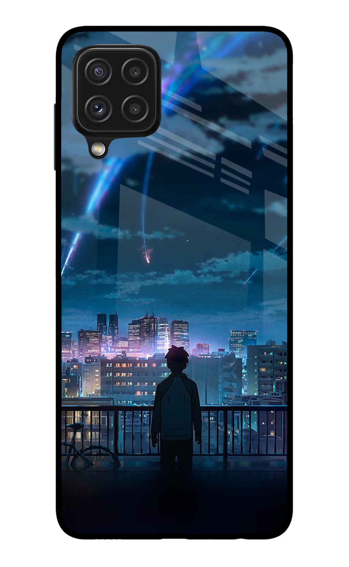 Anime Samsung A22 4G Back Cover - Anime Samsung A22 4G Glass Case Back Cover by Casekaro Anime Samsung A22 4G Glass Case Back Cover by Casekaro