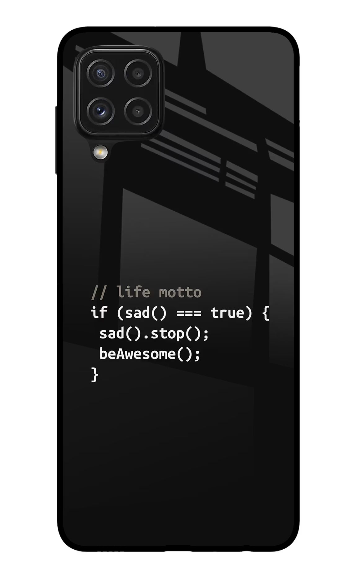 Life Motto Code Samsung A22 4G Glass Case - Life Motto Code Samsung A22 4G Glass Case Life Motto Code Samsung A22 4G Glass Case