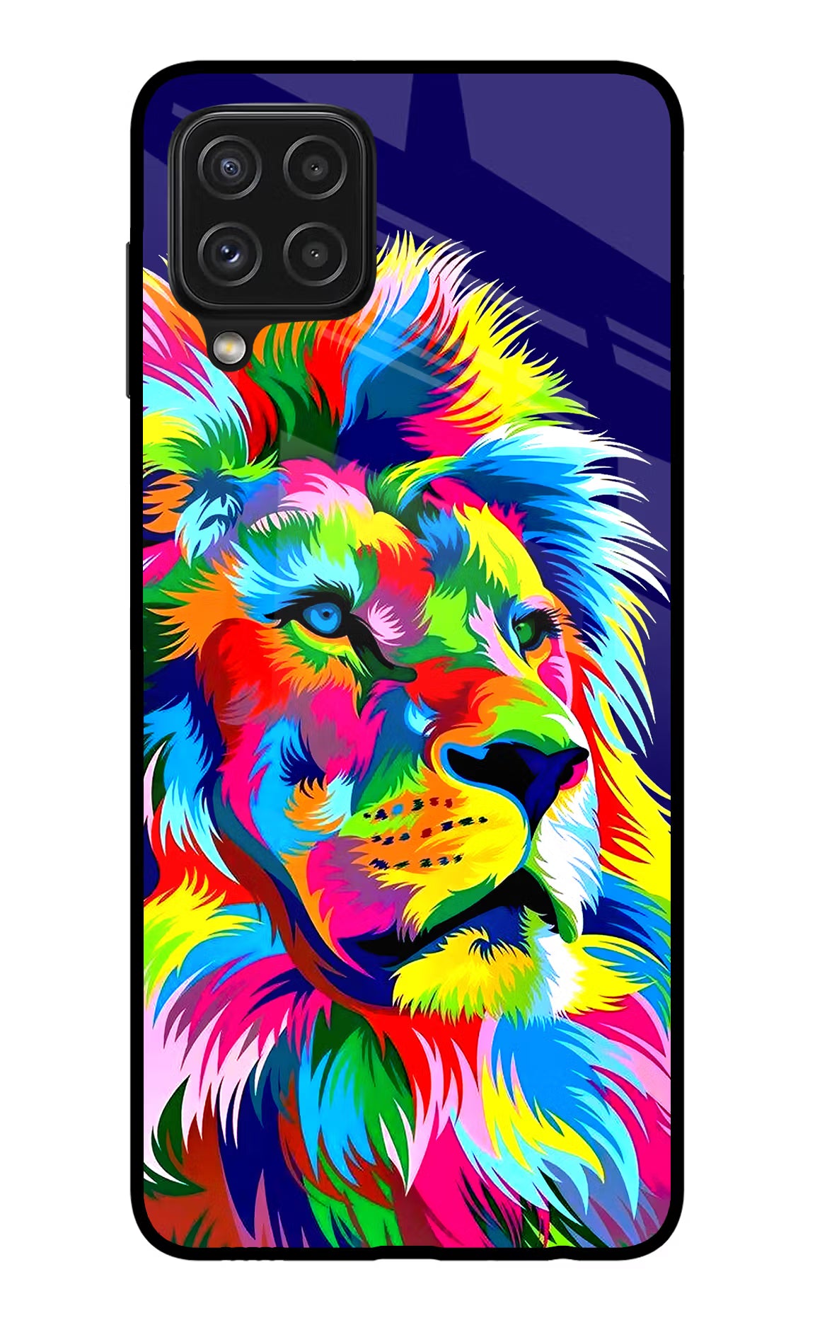 Vector Art Lion Samsung A22 4G Back Cover - Vector Art Lion Samsung A22 4G Glass Case Back Cover by Casekaro Vector Art Lion Samsung A22 4G Glass Case Back Cover by Casekaro