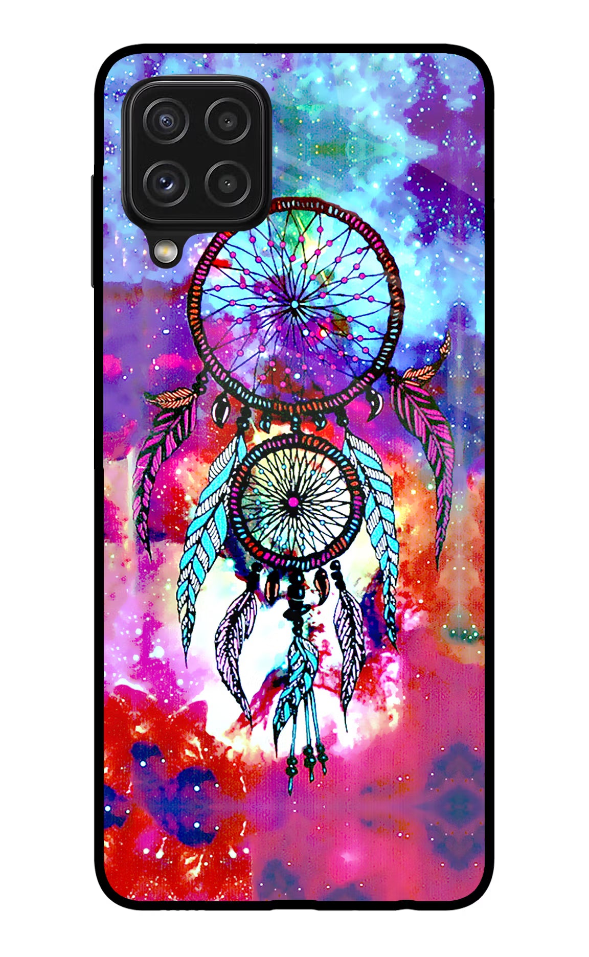 Dream Catcher Abstract Samsung A22 4G Back Cover - Dream Catcher Abstract Samsung A22 4G Glass Case Back Cover by Casekaro Dream Catcher Abstract Samsung A22 4G Glass Case Back Cover by Casekaro