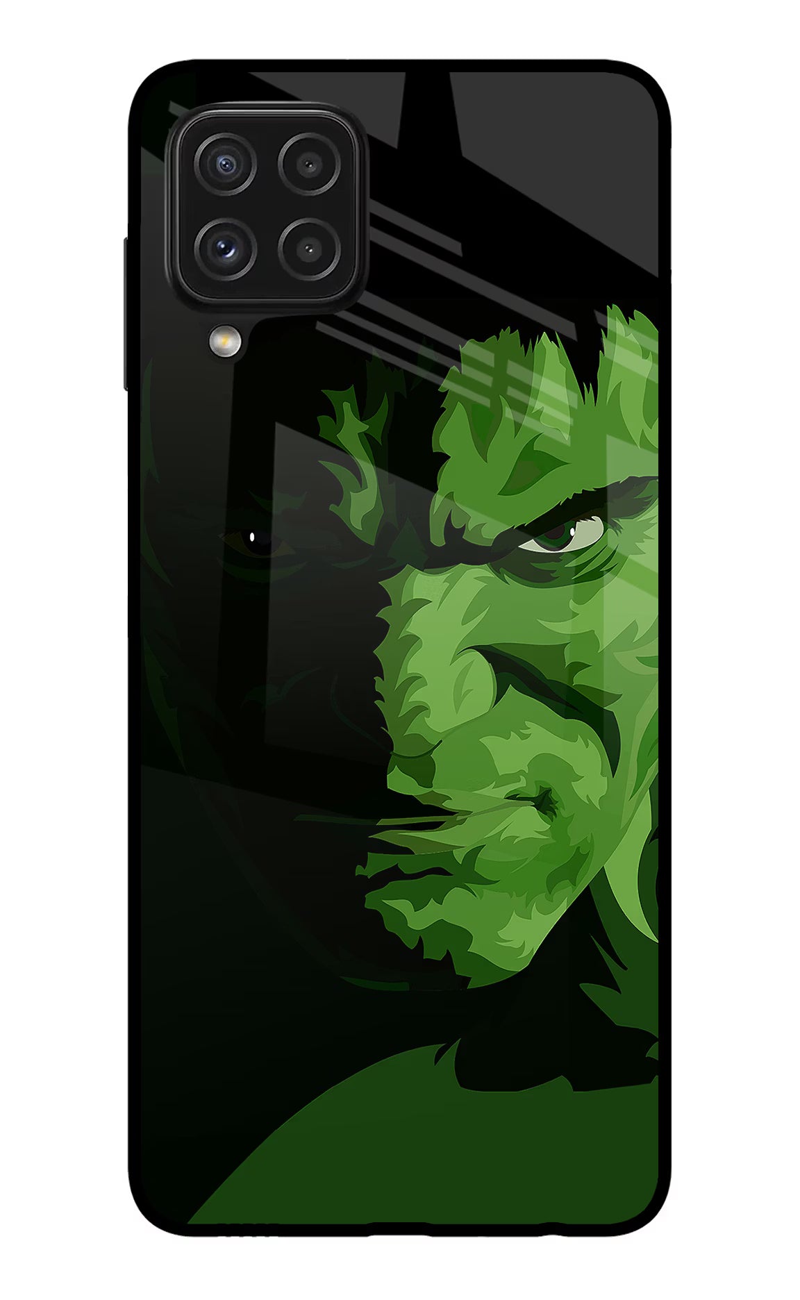 HULK Samsung A22 4G Back Cover - HULK Samsung A22 4G Glass Case Back Cover by Casekaro HULK Samsung A22 4G Glass Case Back Cover by Casekaro