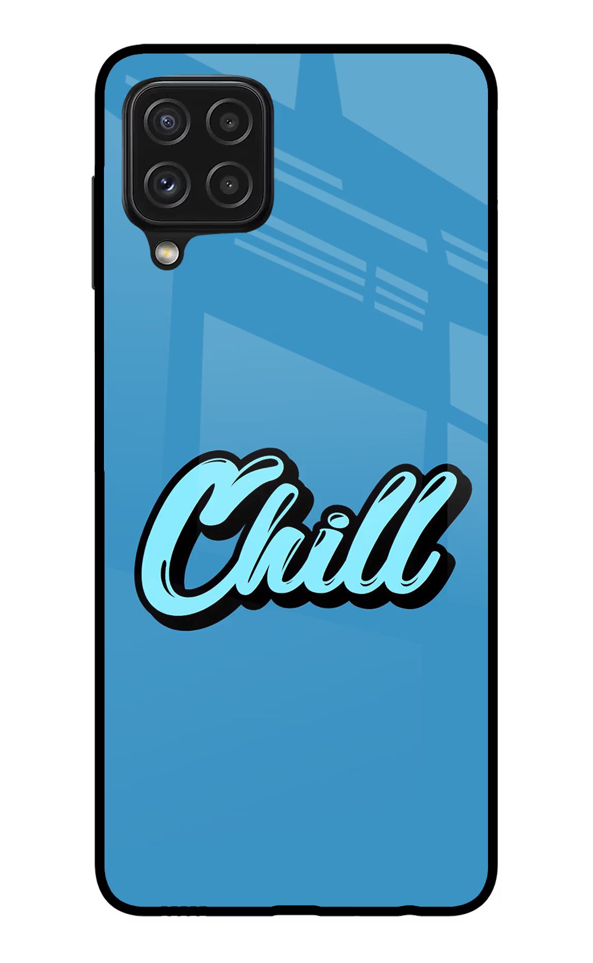 Chill Samsung A22 4G Back Cover - Chill Samsung A22 4G Glass Case Back Cover by Casekaro Chill Samsung A22 4G Glass Case Back Cover by Casekaro