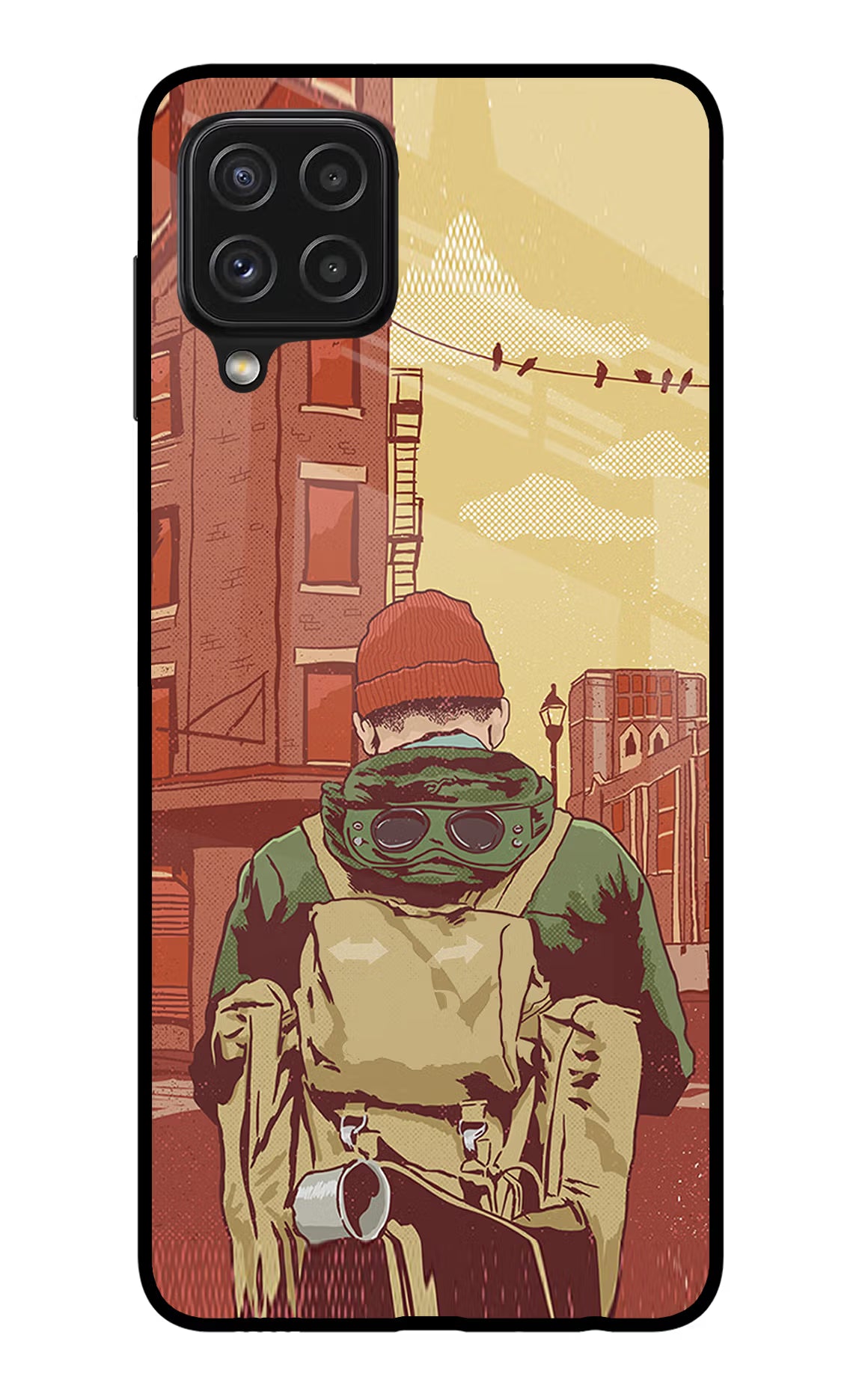 Adventurous Samsung A22 4G Glass Case - Adventurous Samsung A22 4G Glass Case Adventurous Samsung A22 4G Glass Case